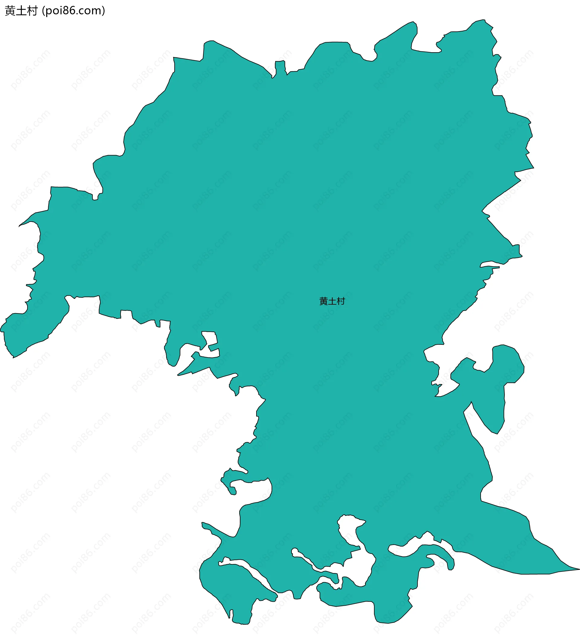 黄土村边界地图