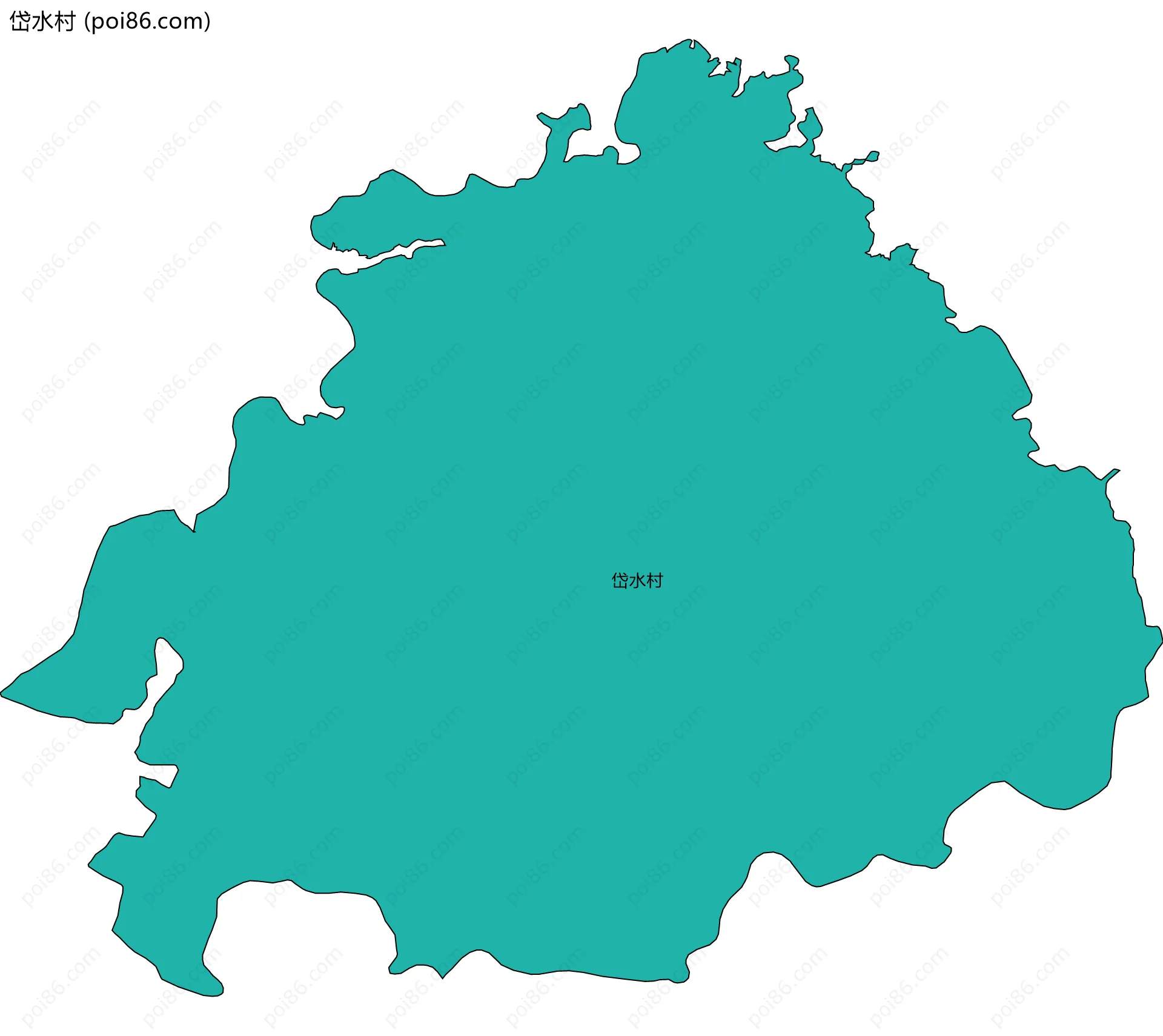 岱水村边界地图