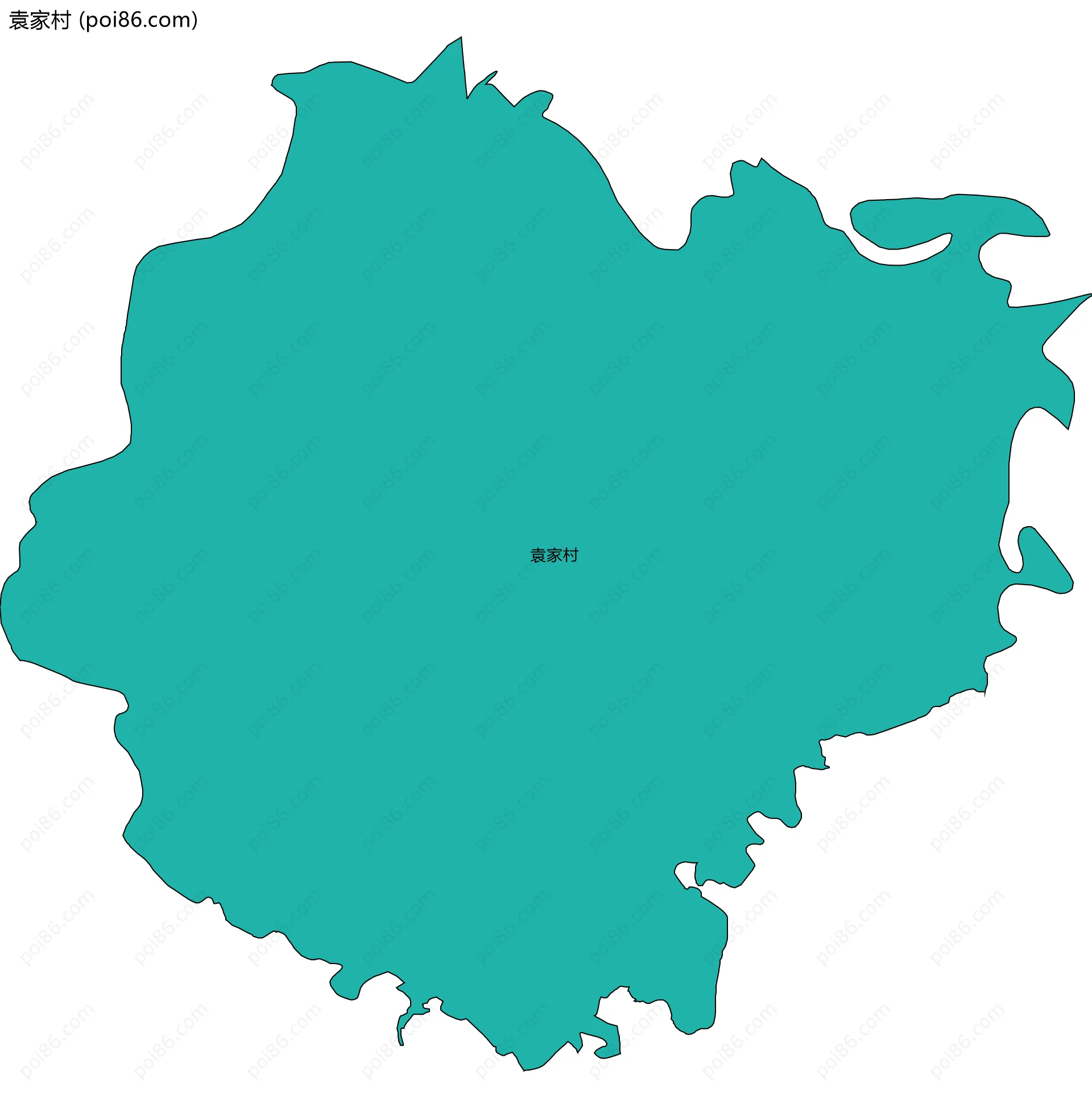 袁家村边界地图