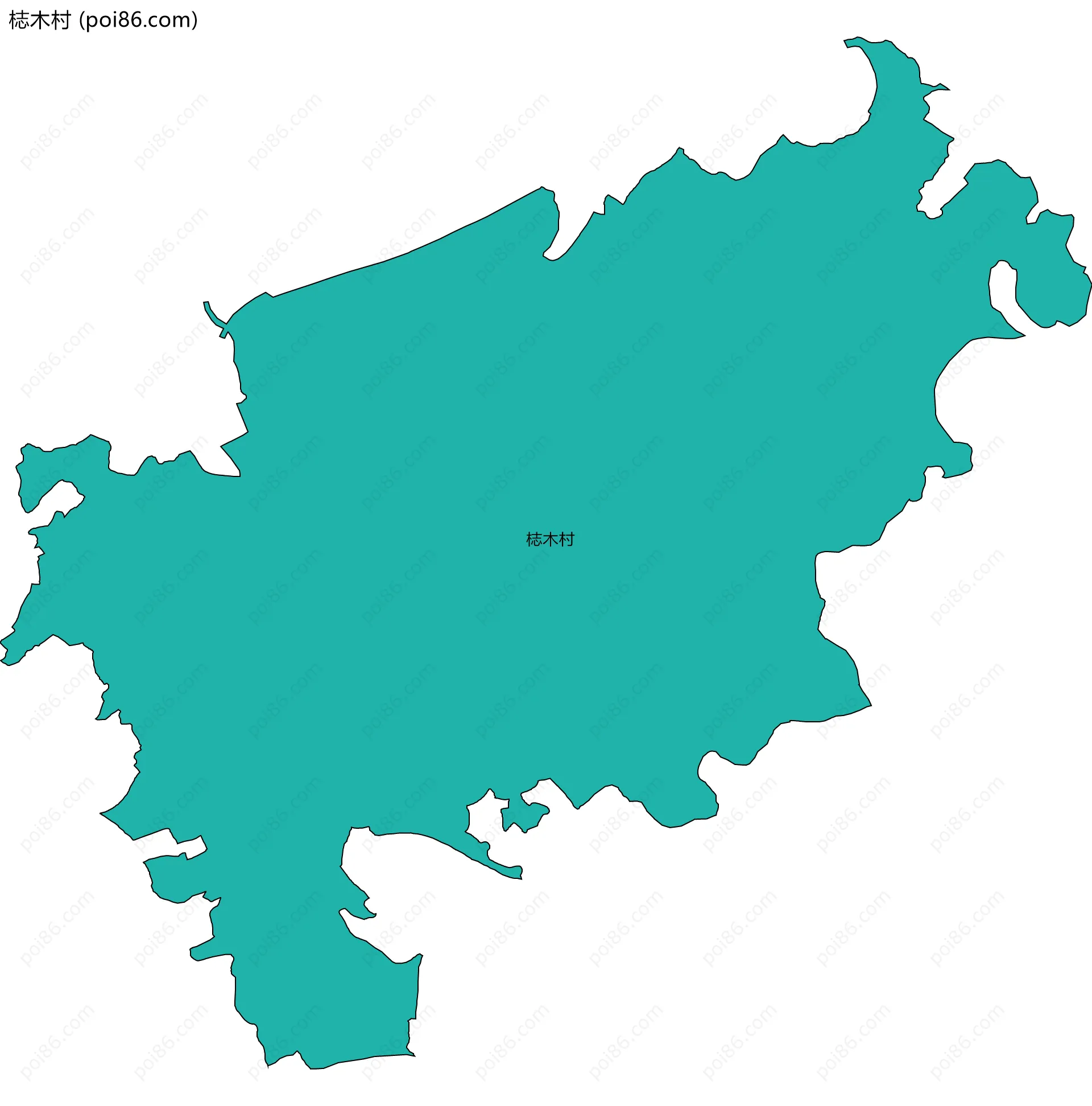 梽木村边界地图