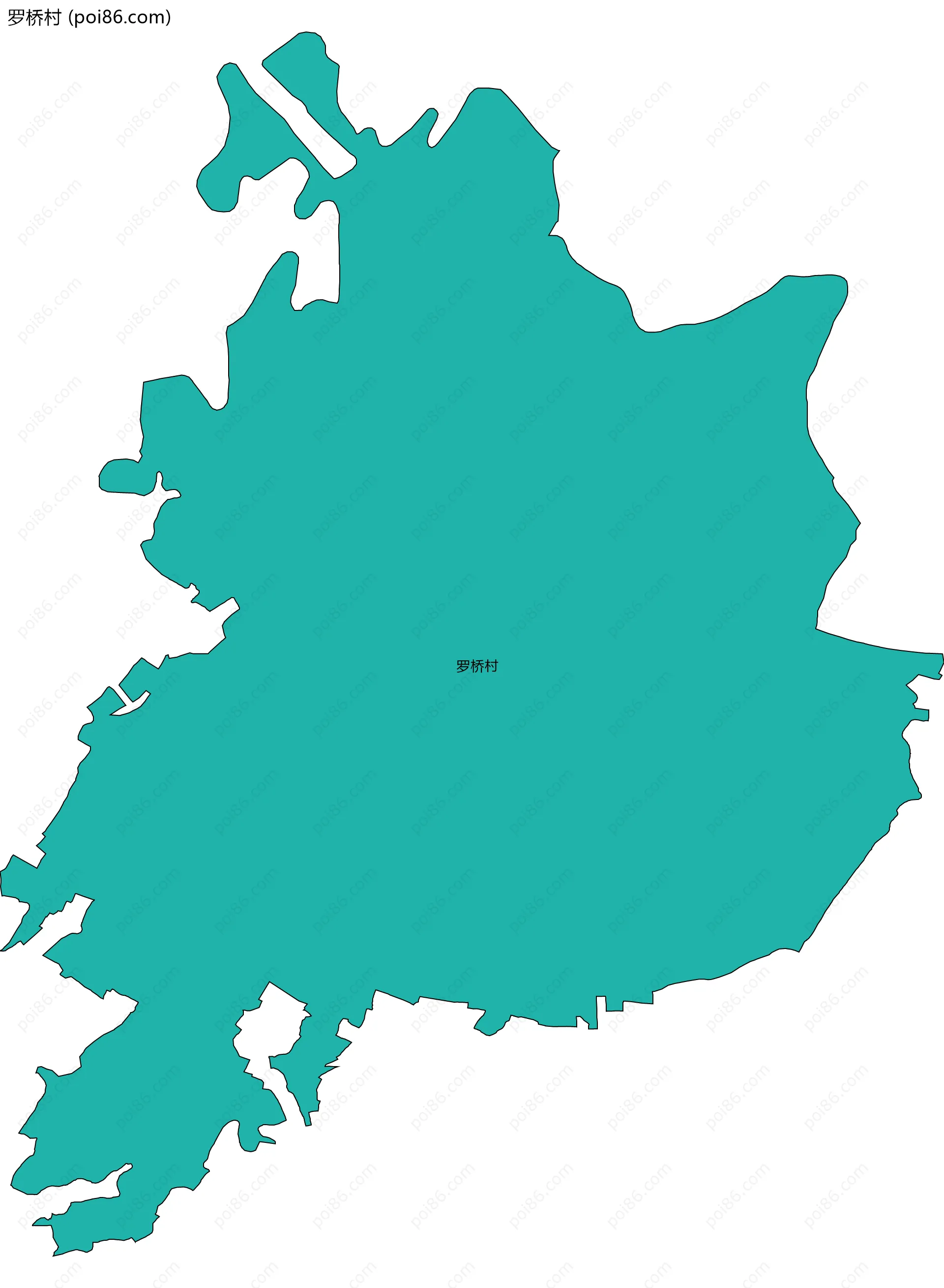 罗桥村边界地图