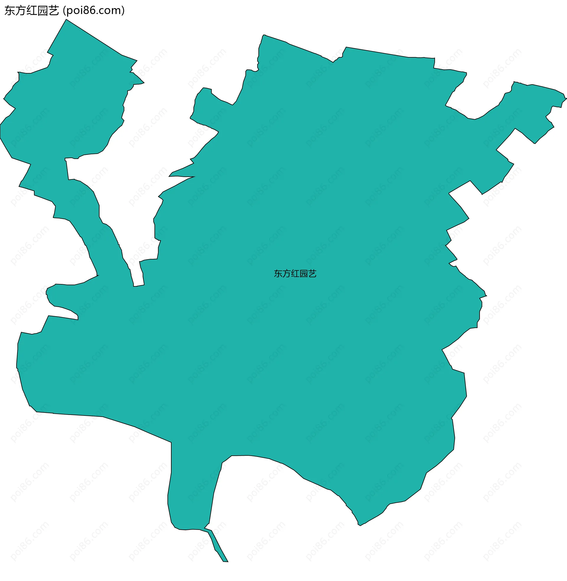 东方红园艺边界地图