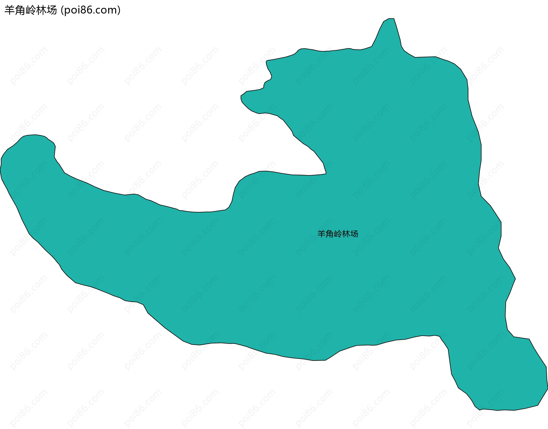 羊角岭林场边界地图