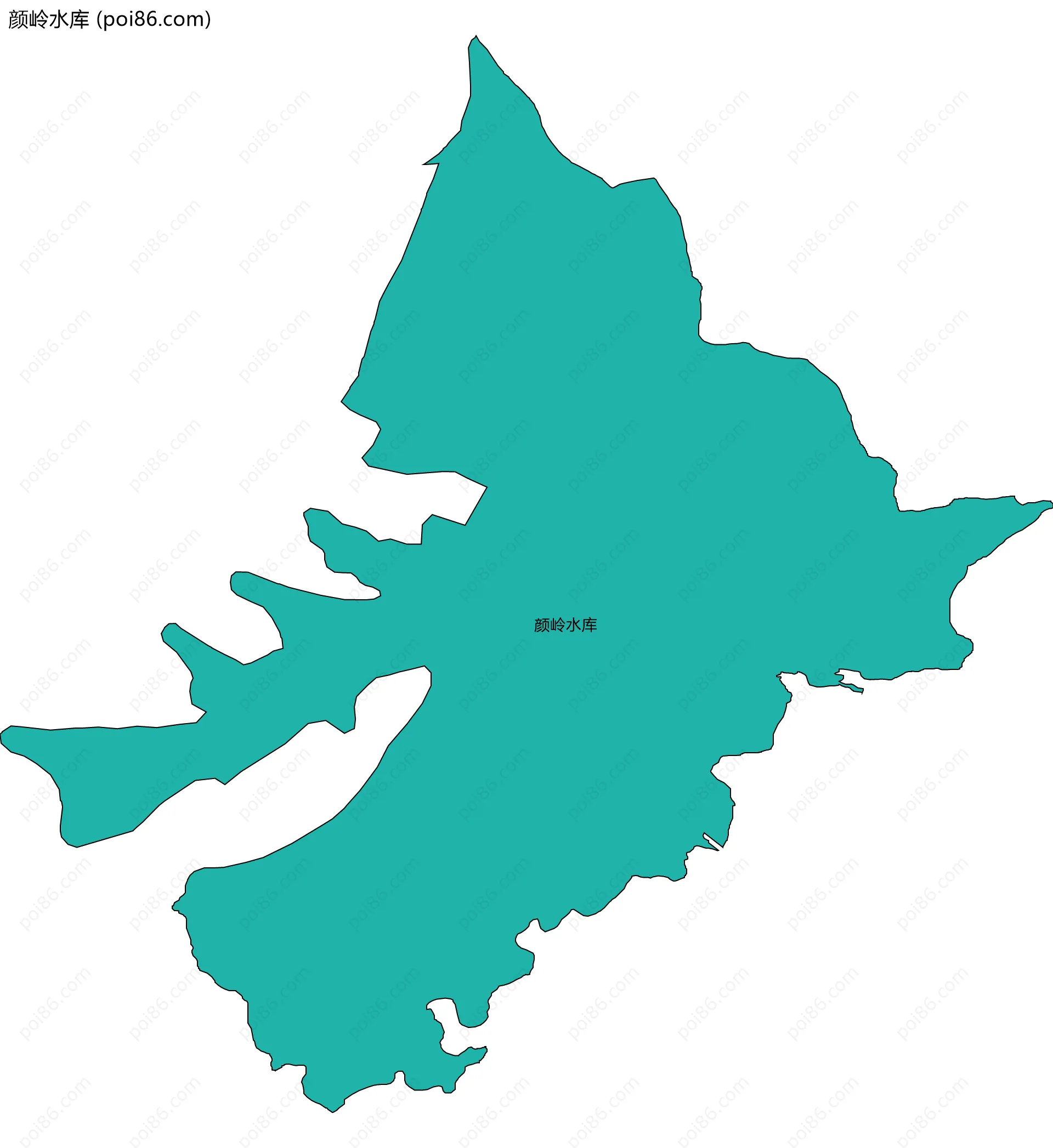 颜岭水库边界地图