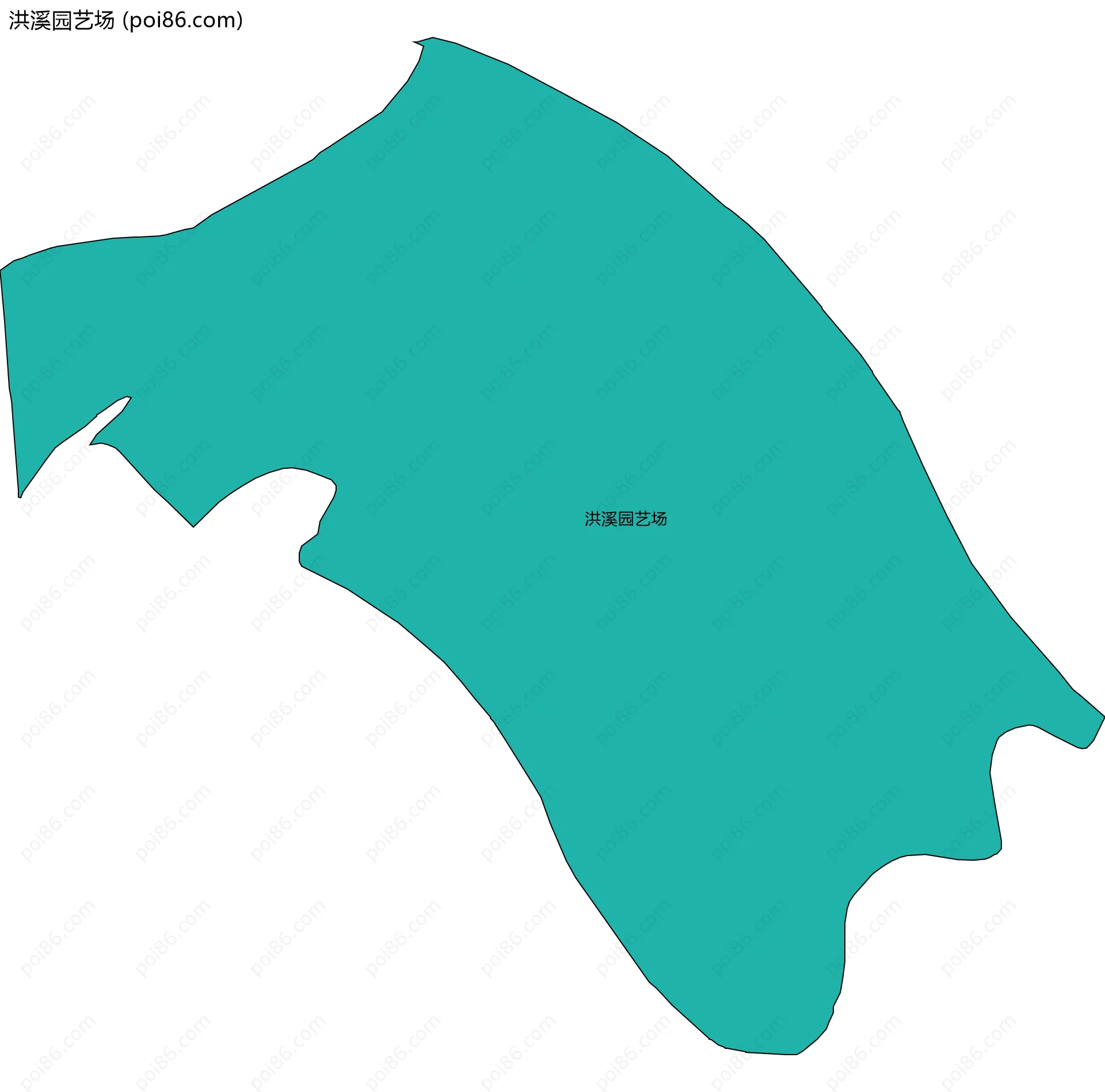 洪溪园艺场边界地图