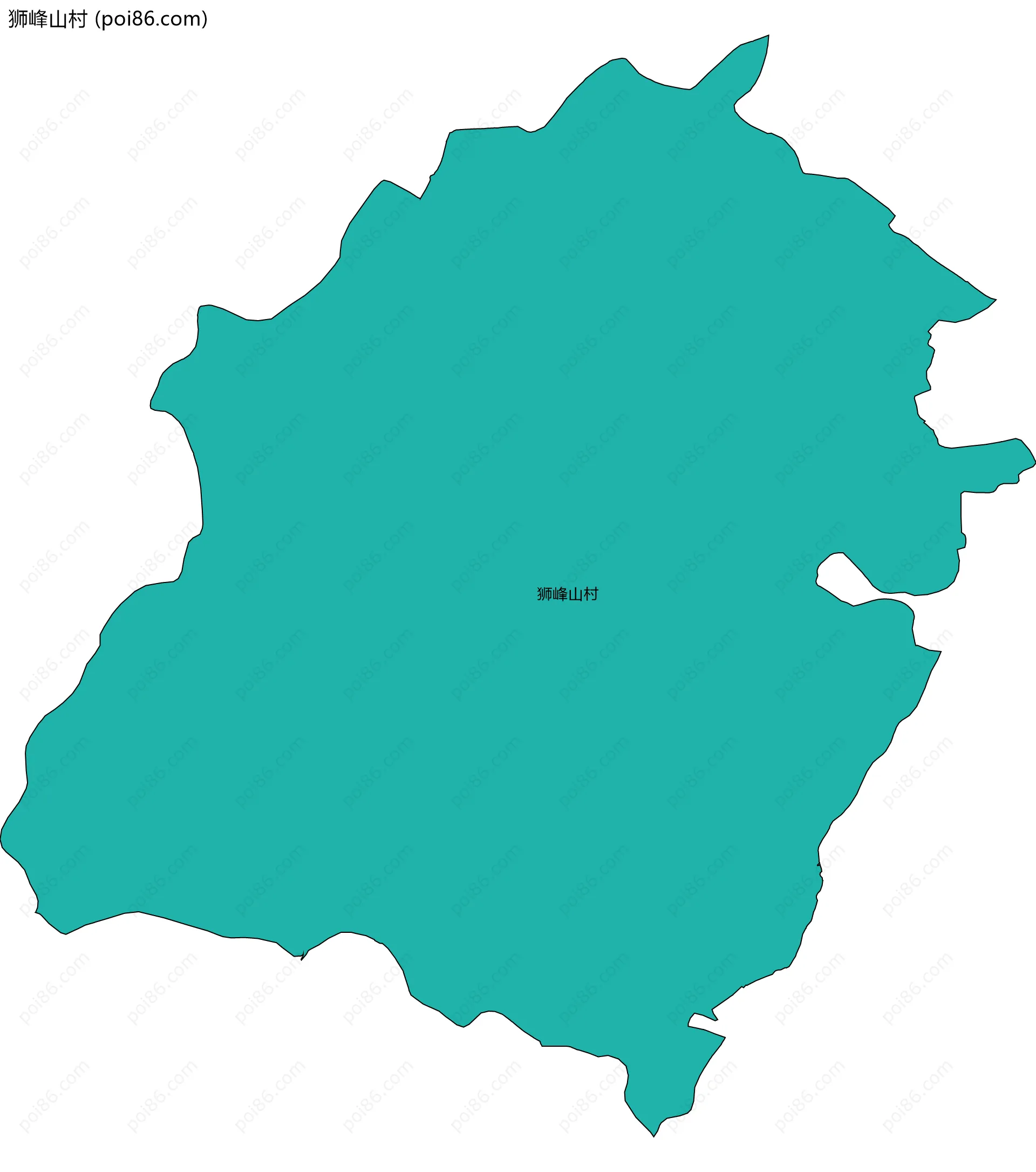 狮峰山村边界地图