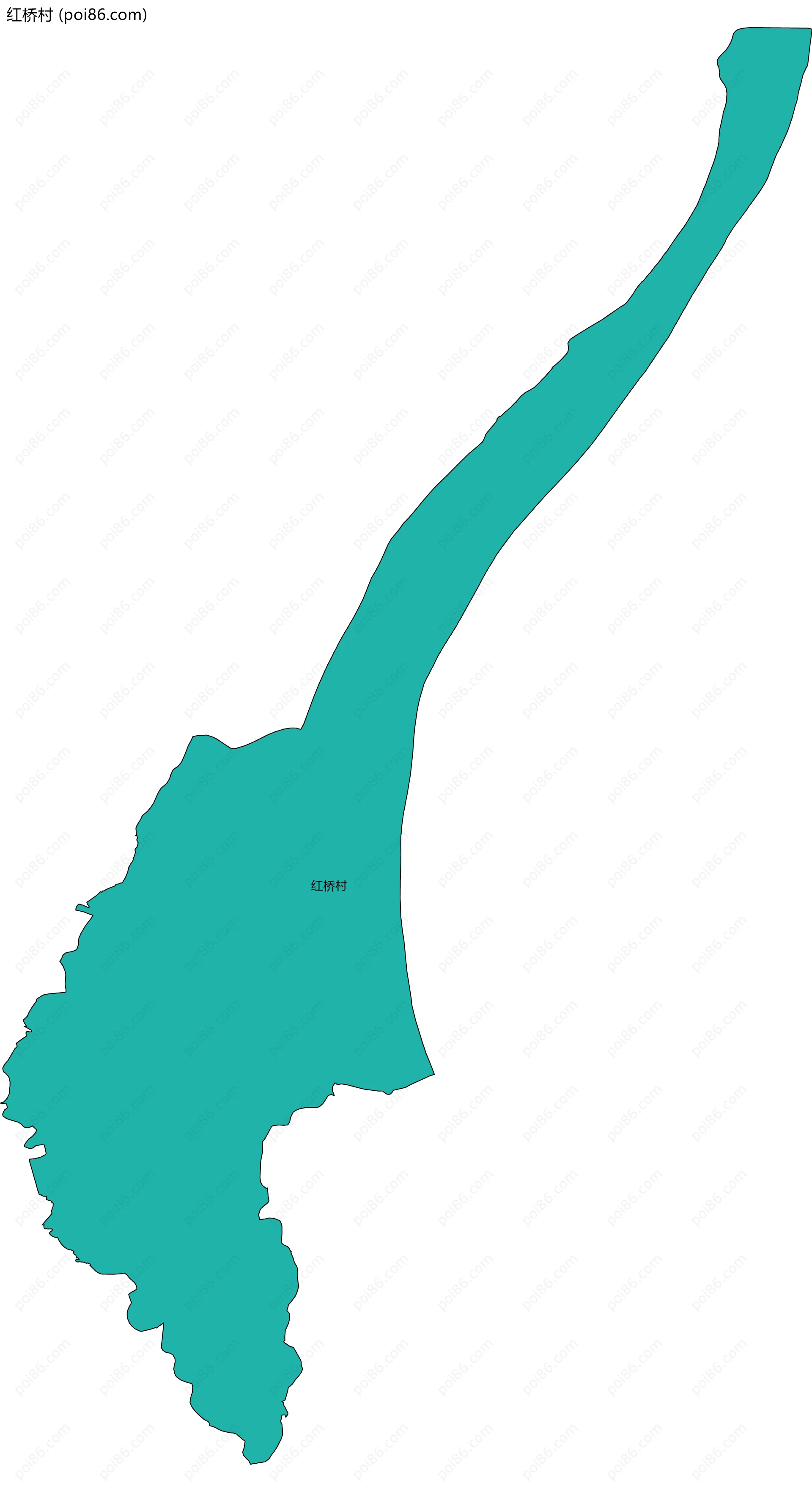 红桥村边界地图