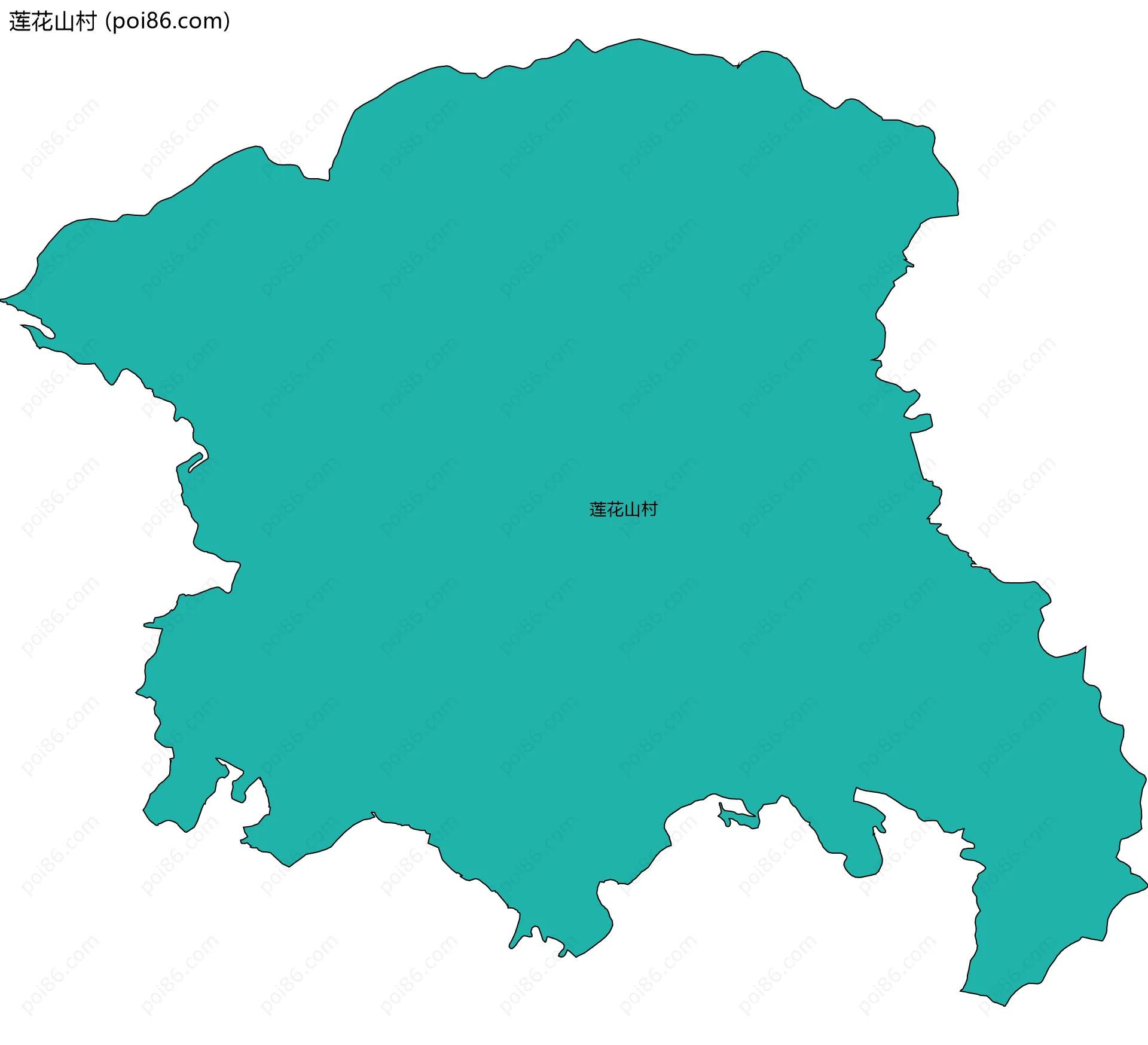 莲花山村边界地图
