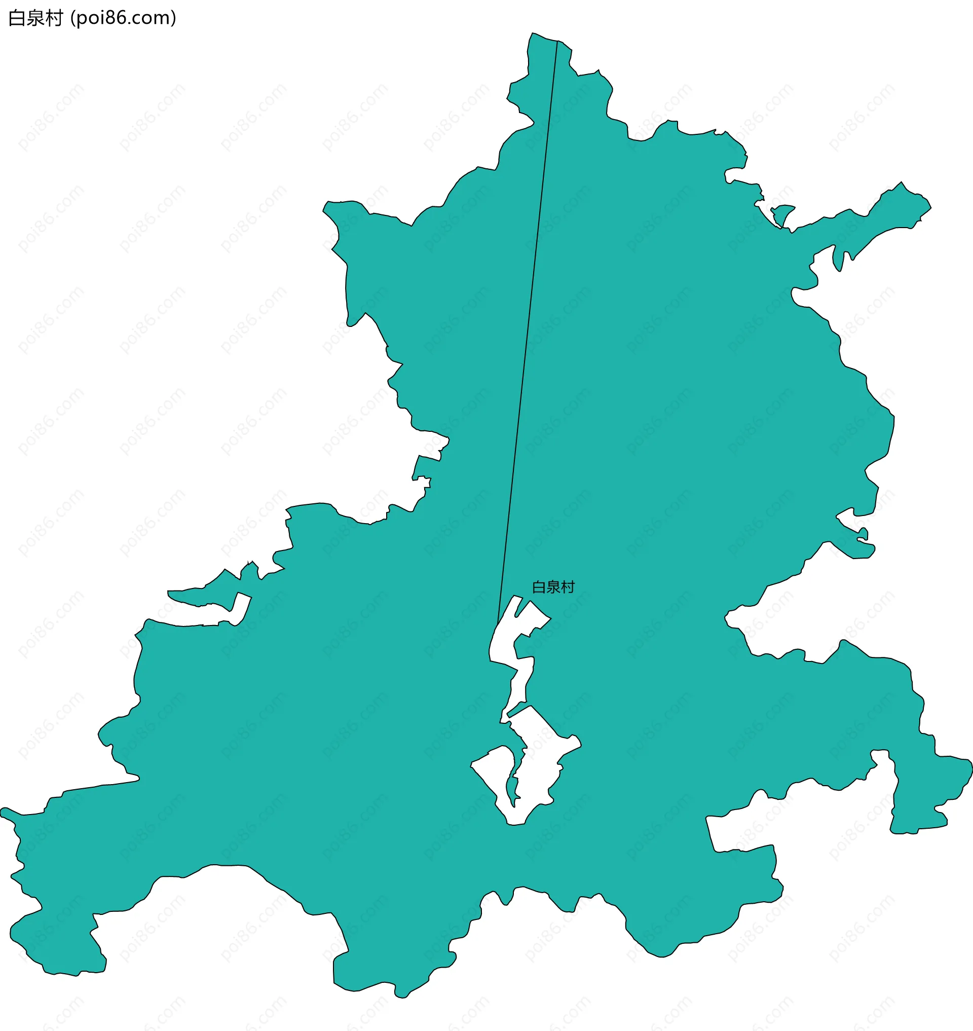 白泉村边界地图