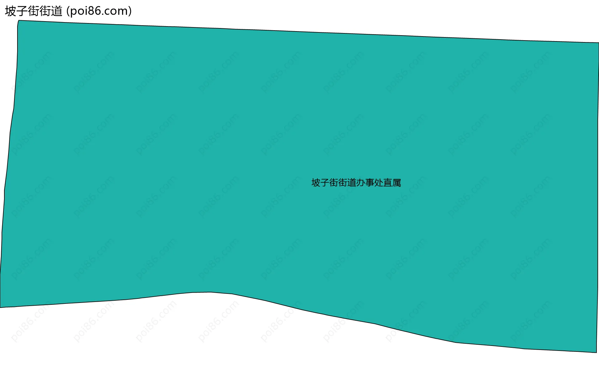 坡子街街道边界地图(五级行政区划)