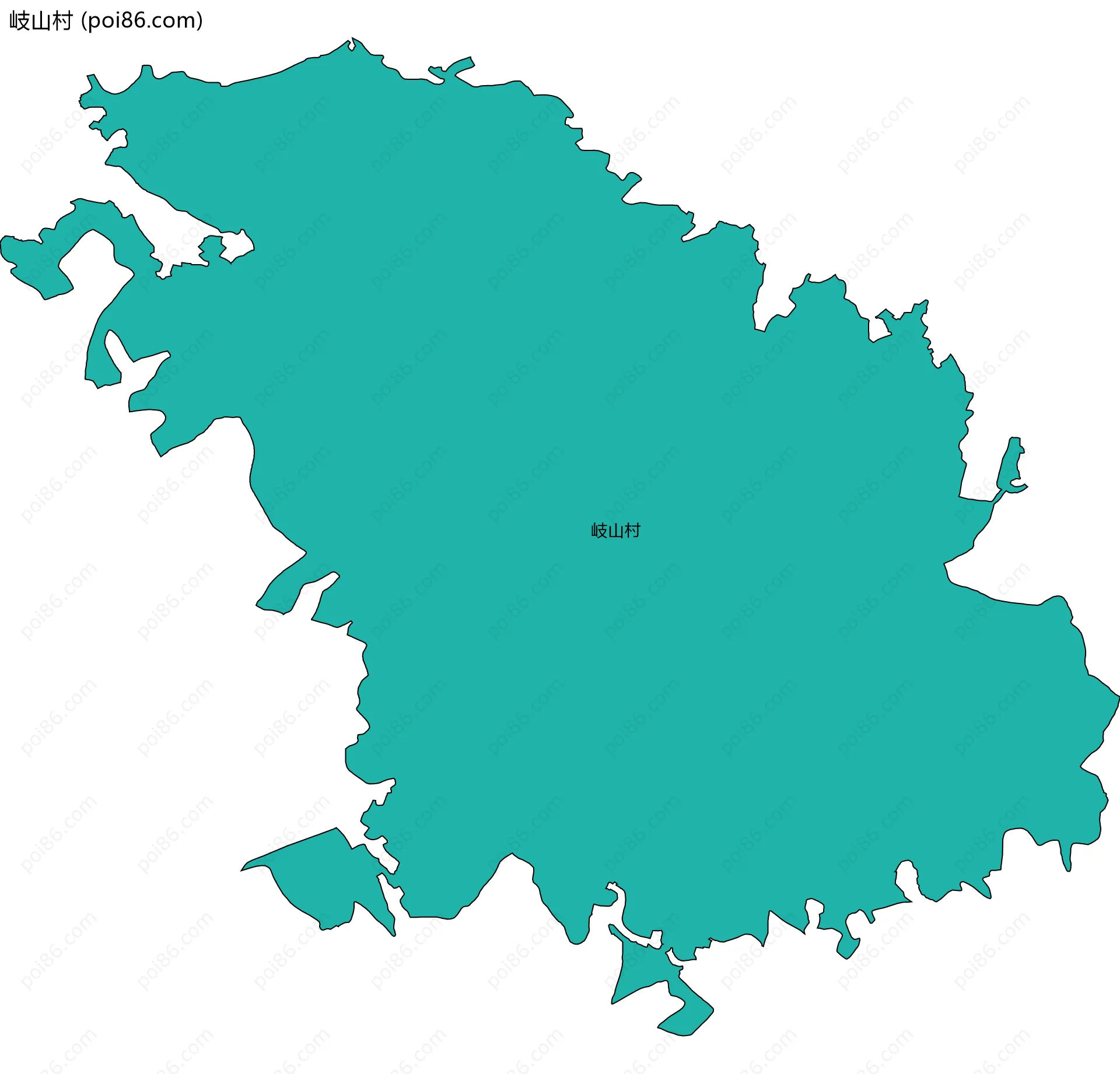 岐山村边界地图