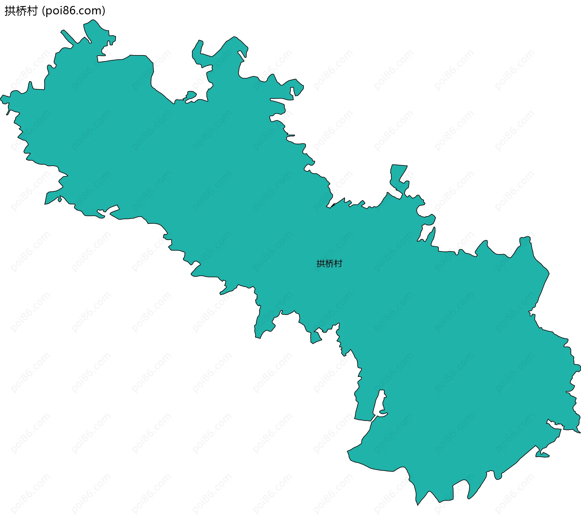 拱桥村边界地图