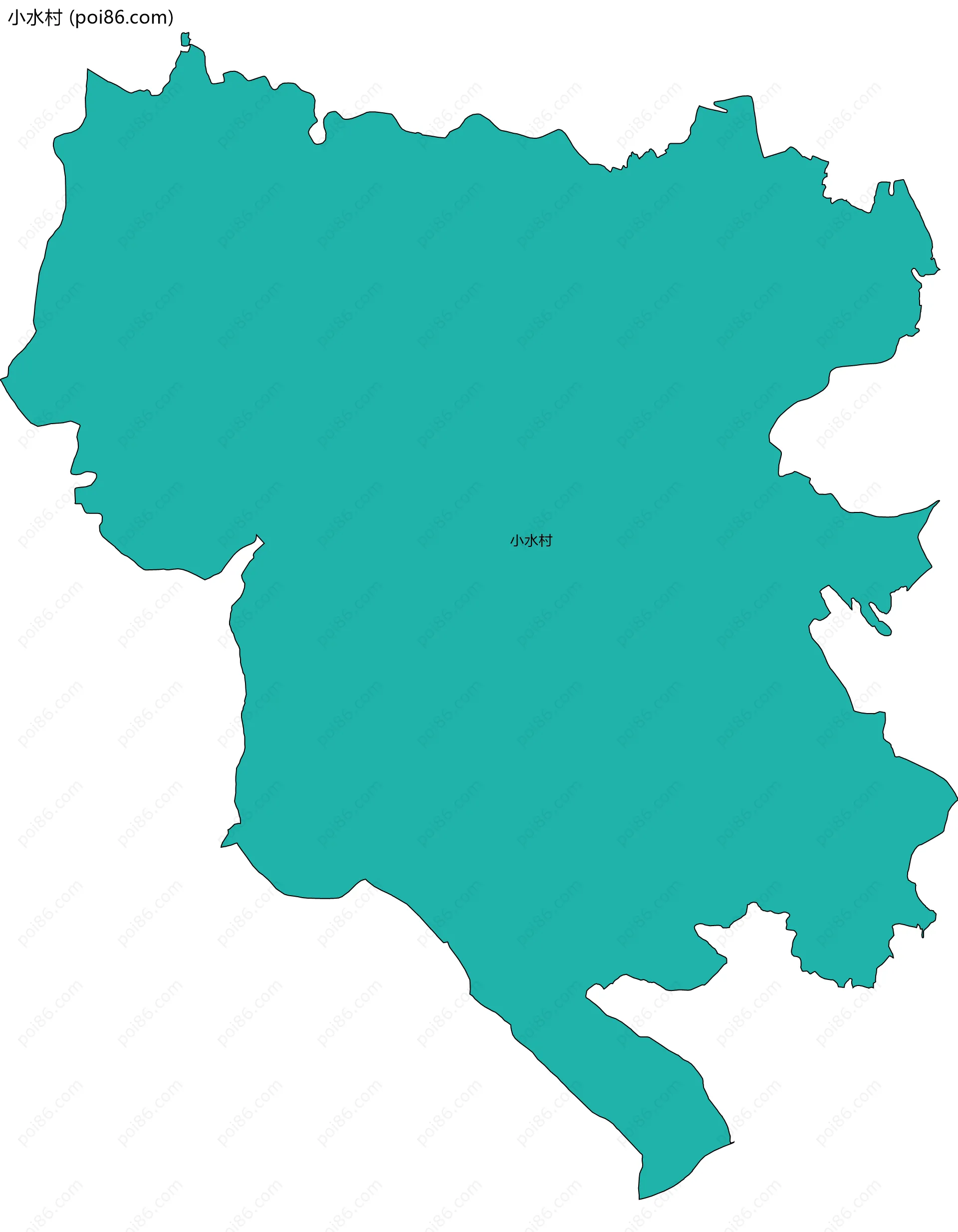 小水村边界地图