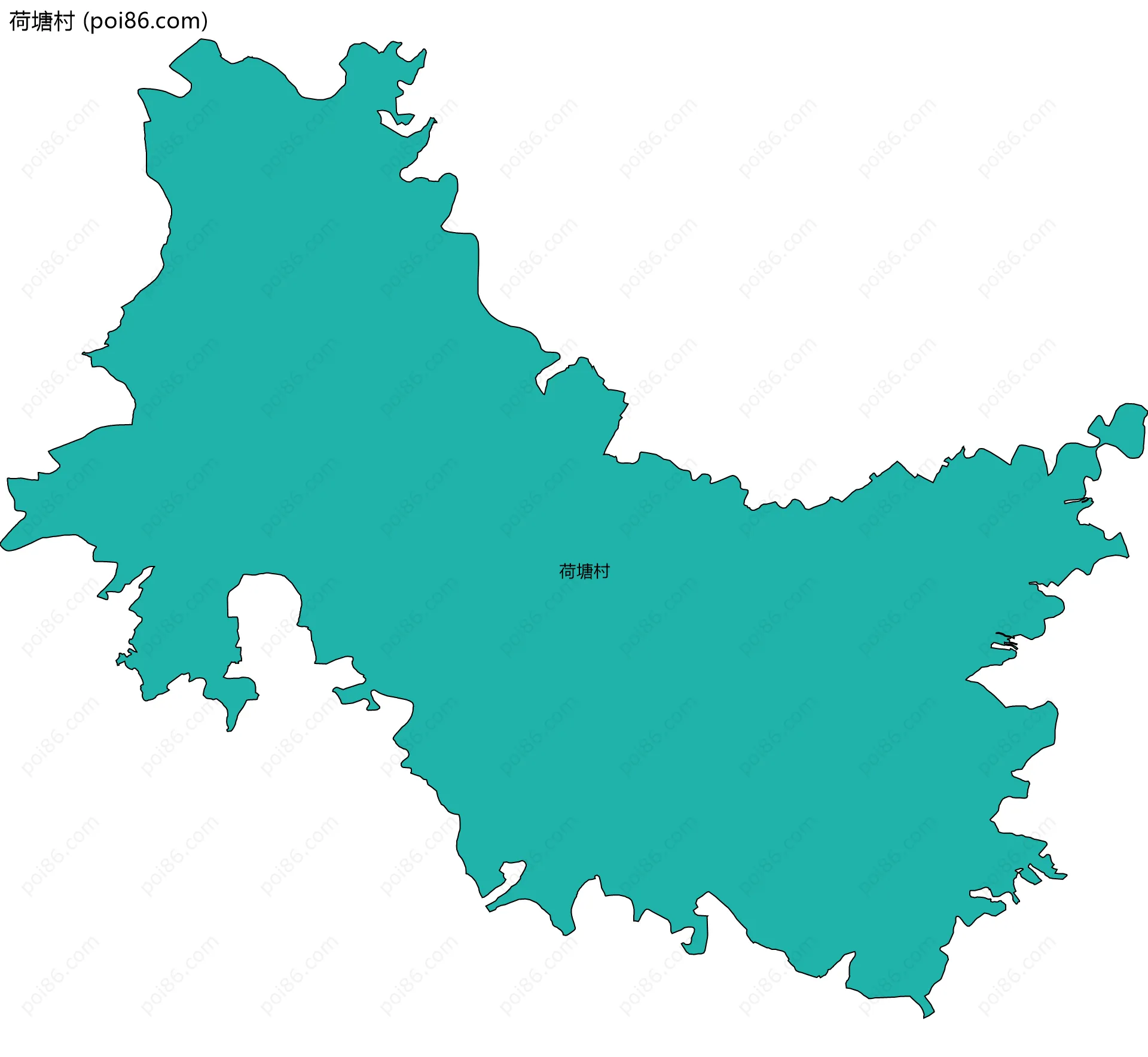 荷塘村边界地图