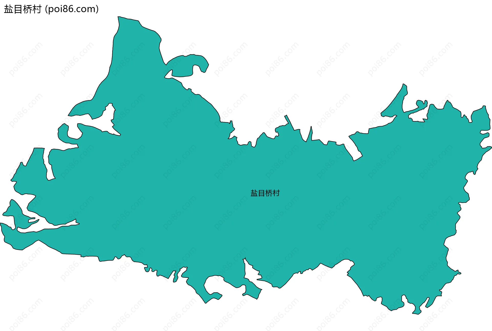 盐目桥村边界地图