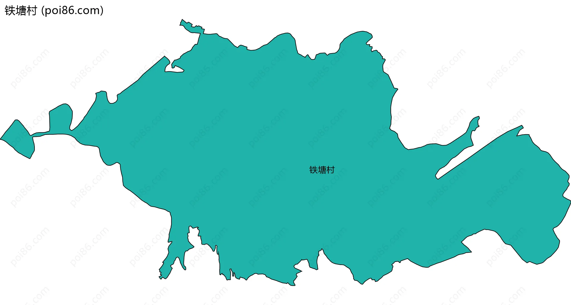 铁塘村边界地图