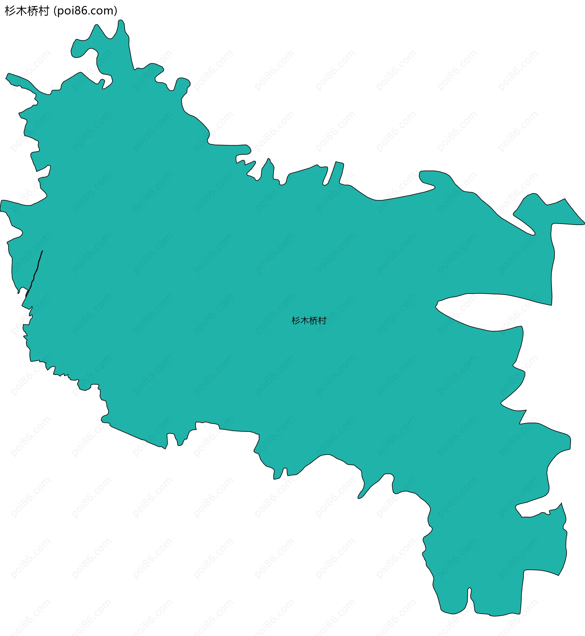 杉木桥村边界地图