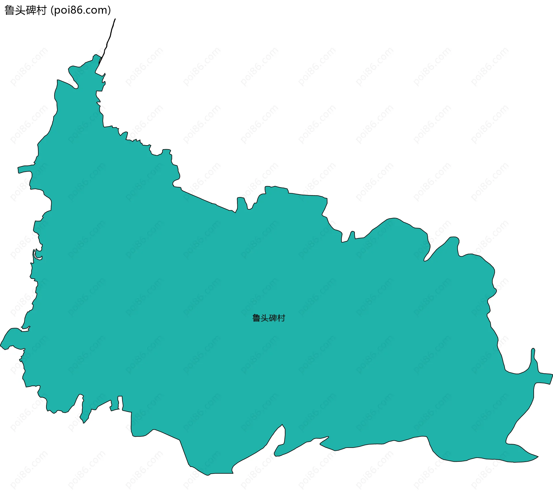 鲁头碑村边界地图