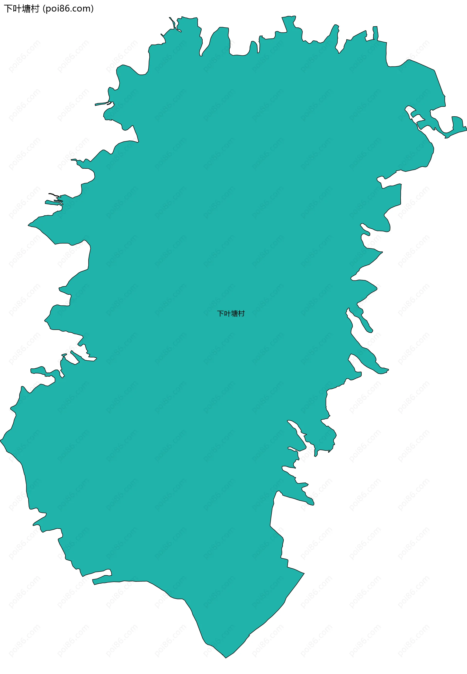 下叶塘村边界地图