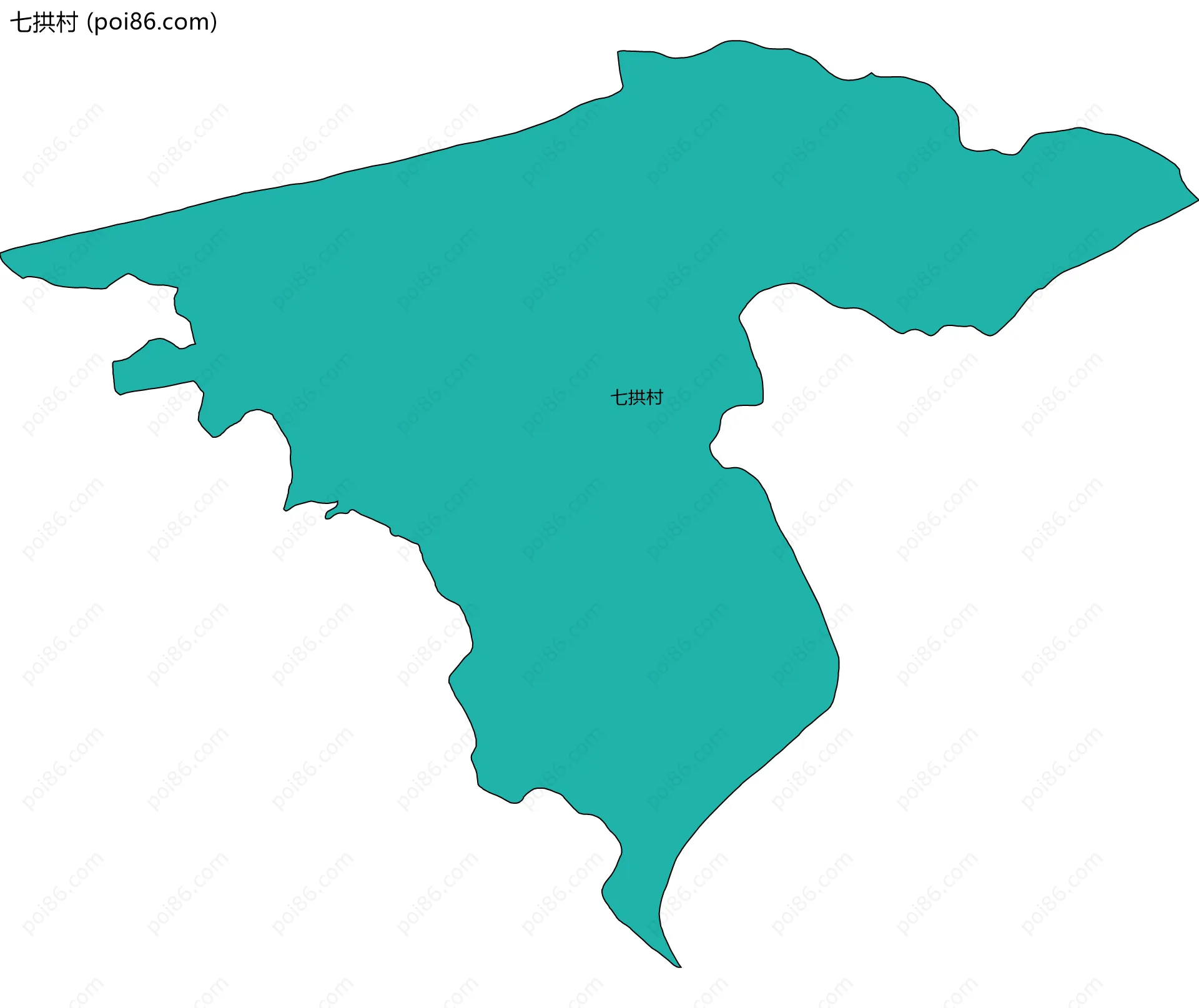 七拱村边界地图