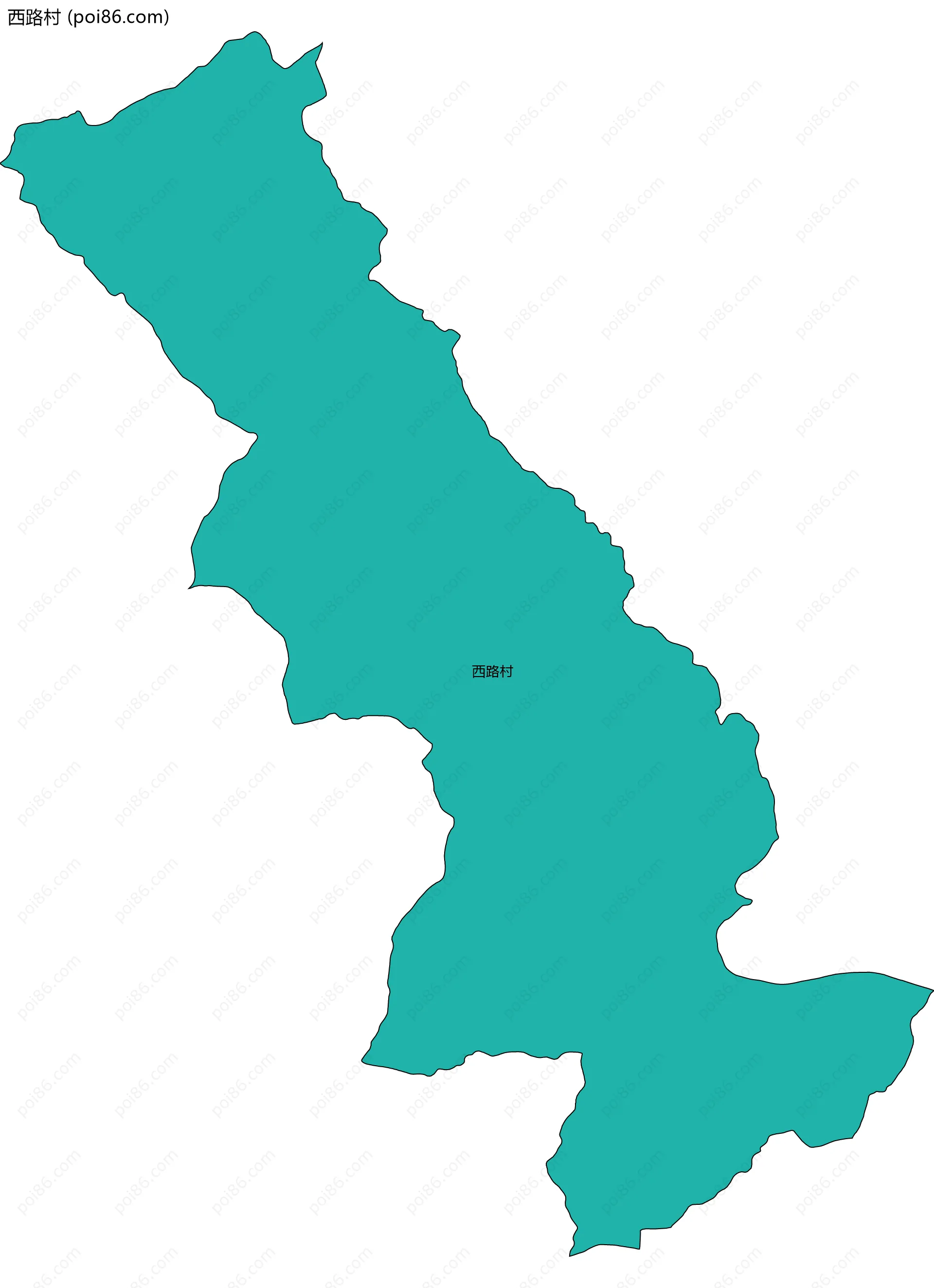 西路村边界地图