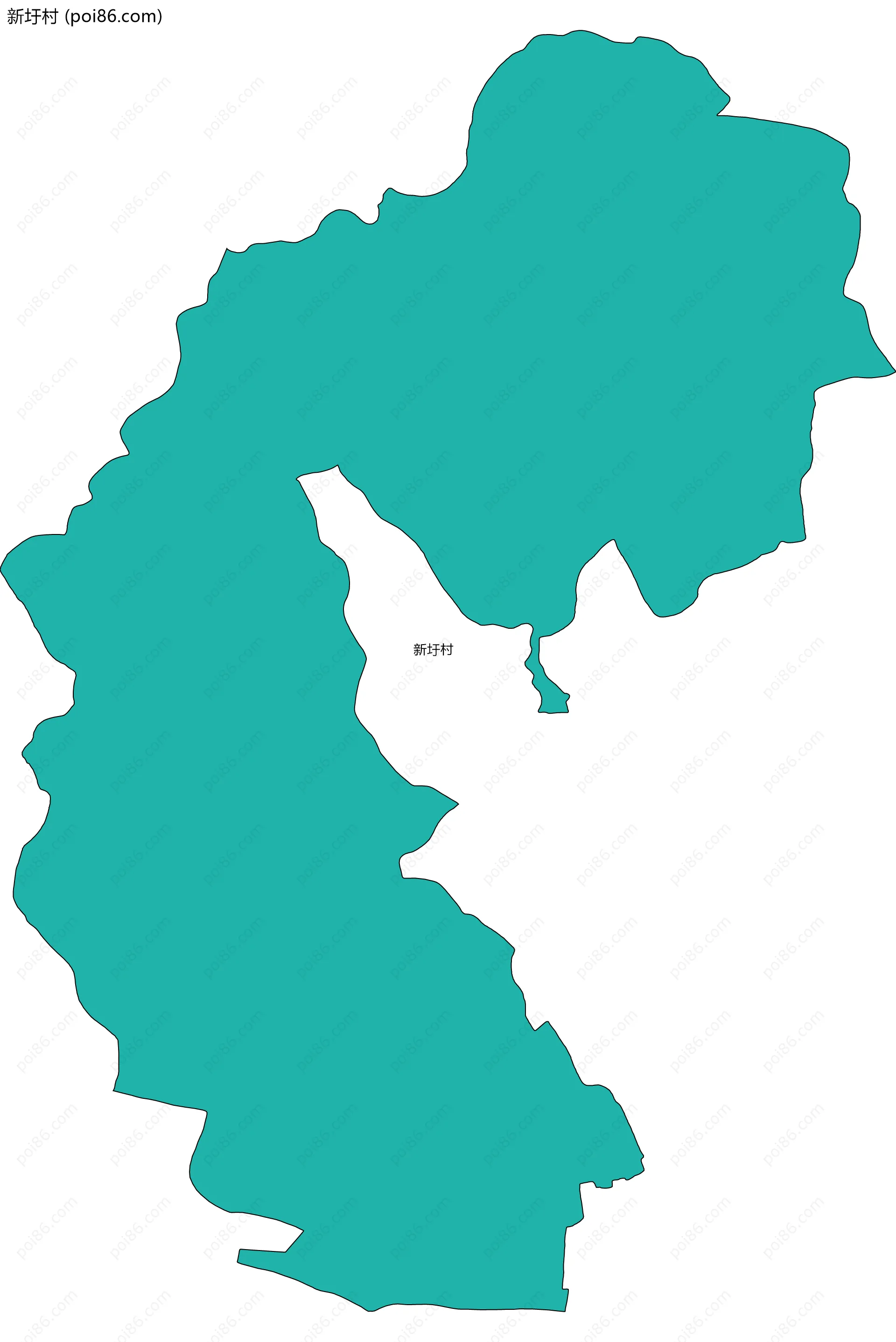 新圩村边界地图