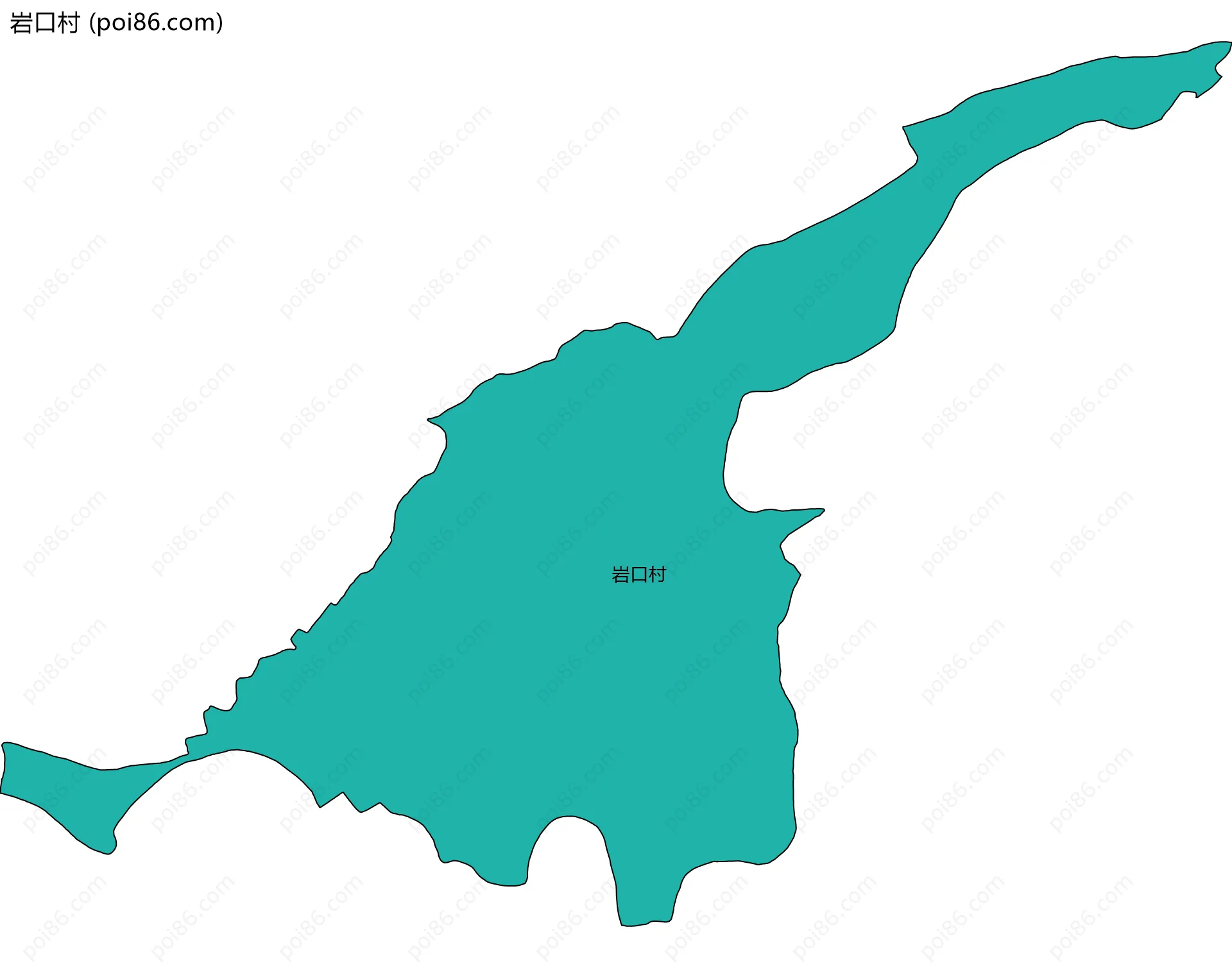 岩口村边界地图