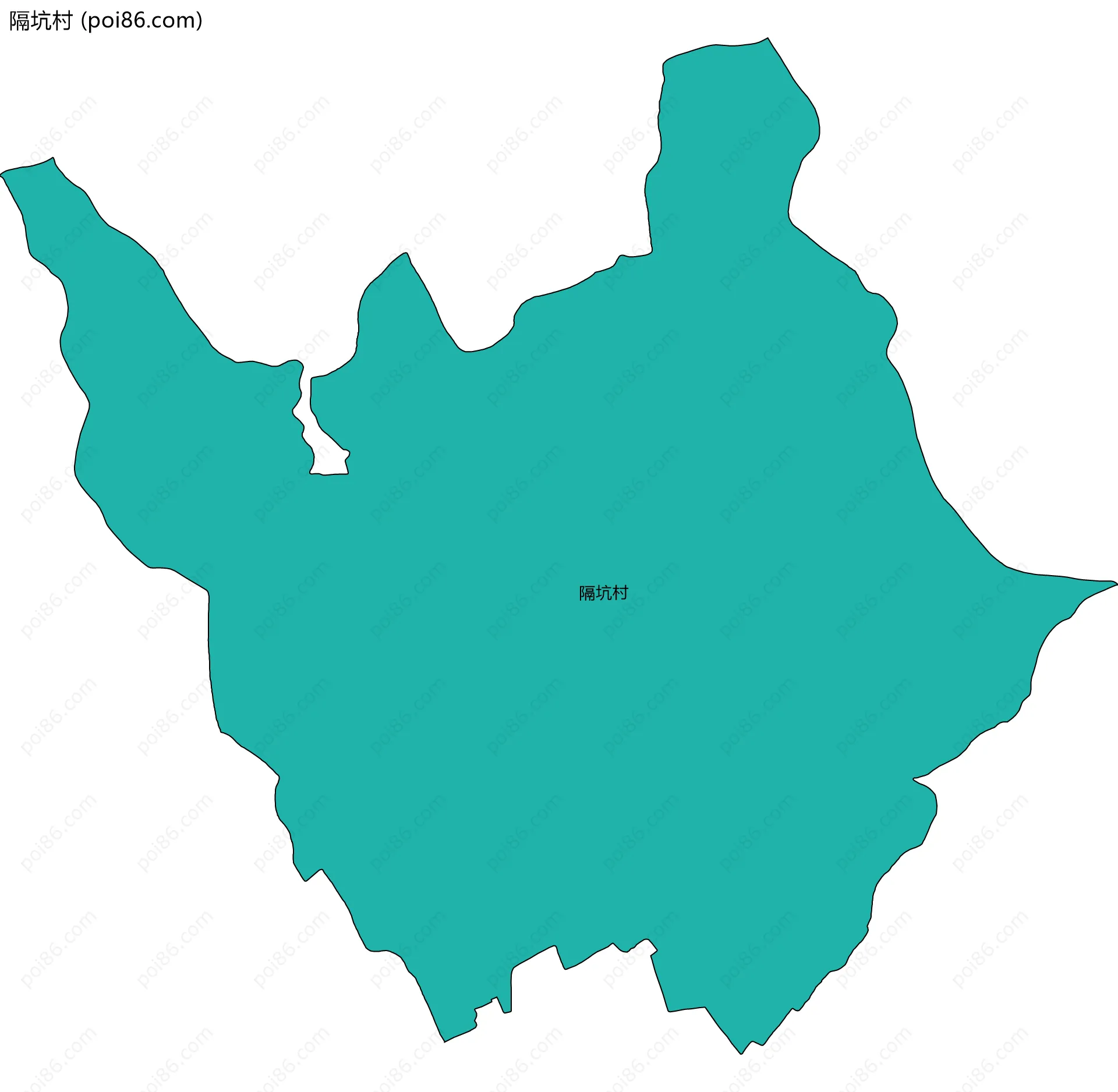 隔坑村边界地图