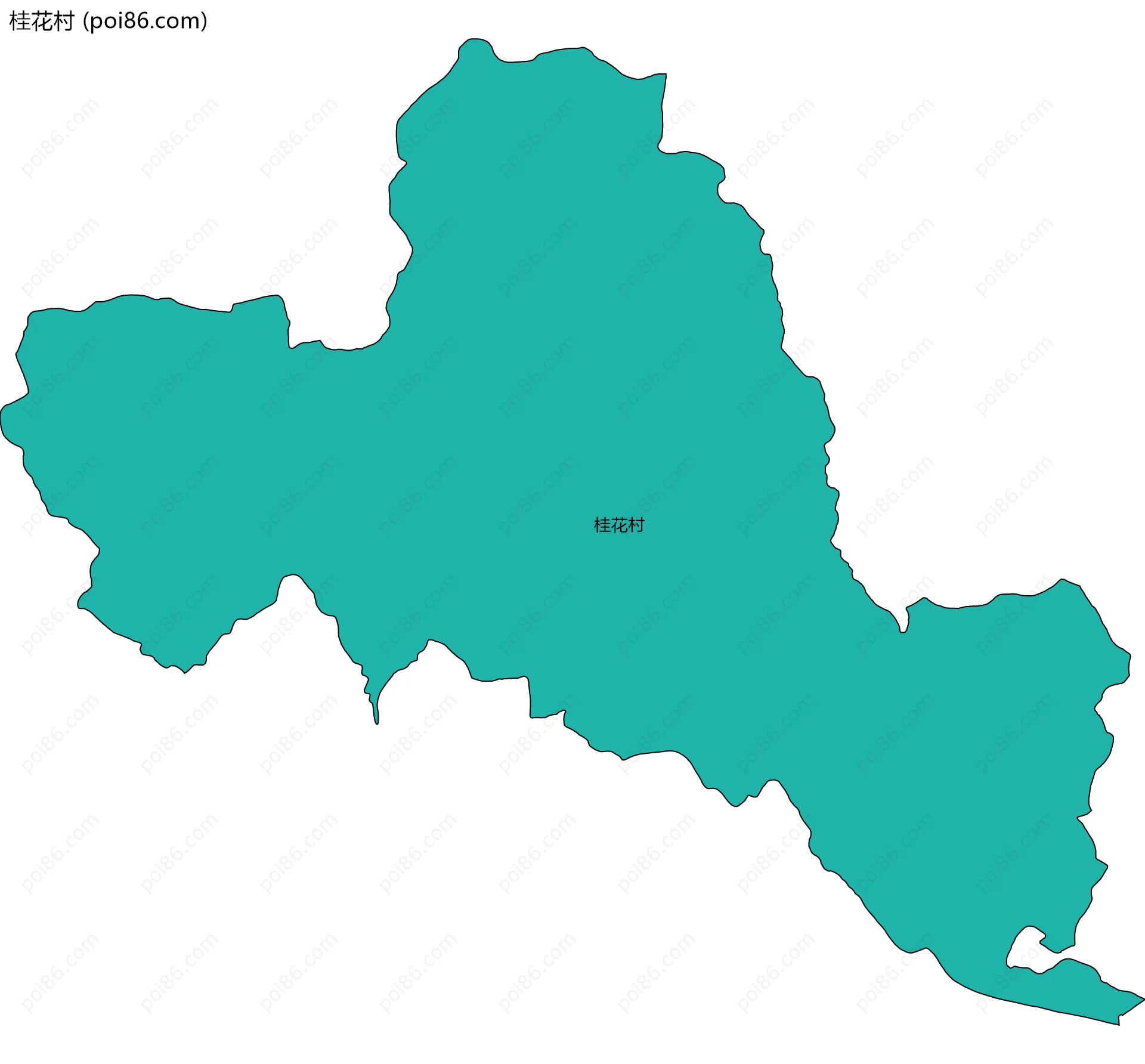 桂花村边界地图