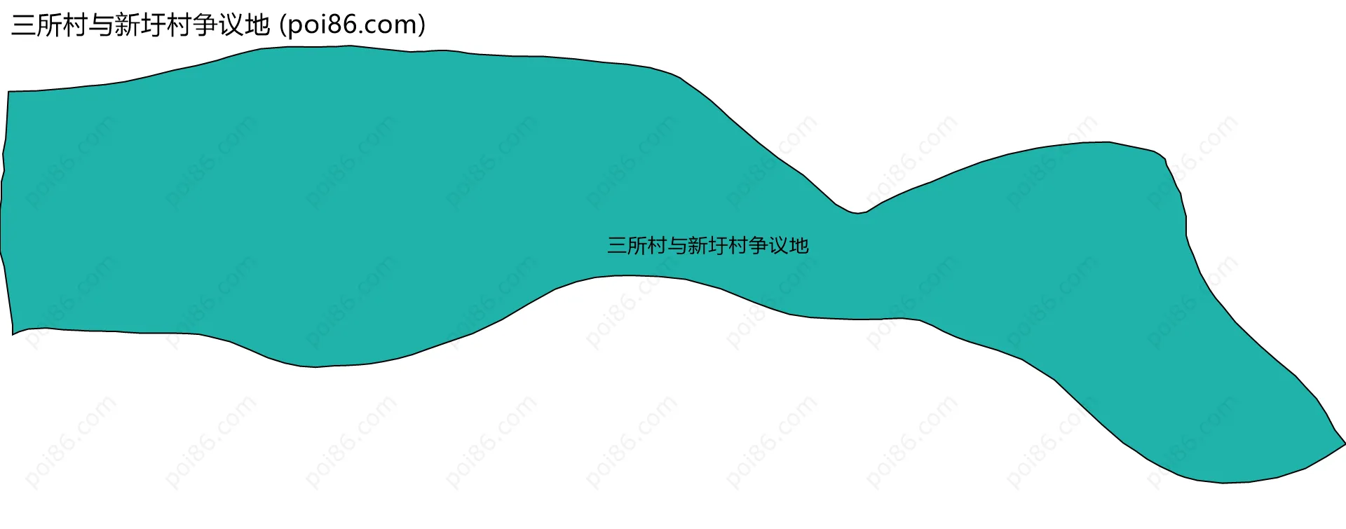 三所村与新圩村争议地边界地图