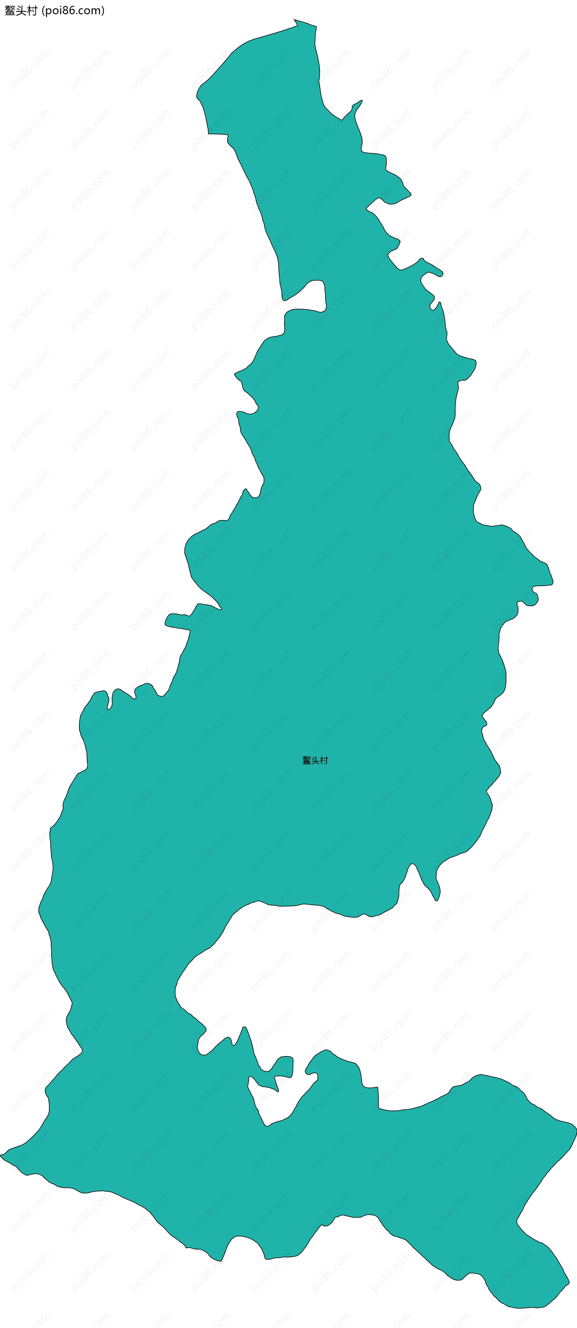鳌头村边界地图