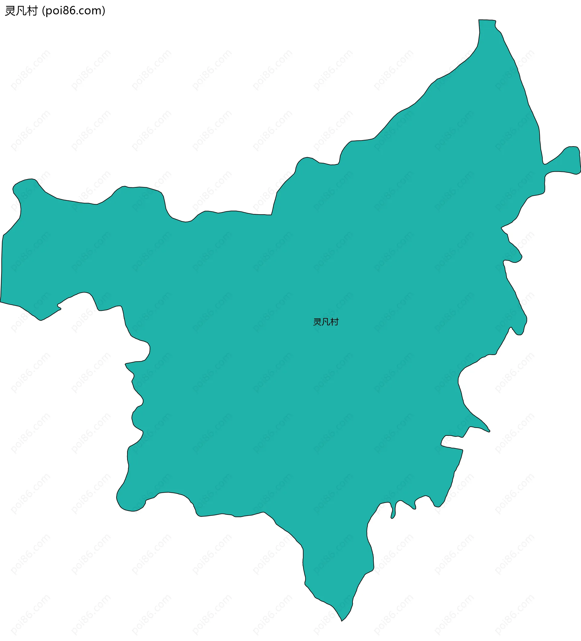 灵凡村边界地图
