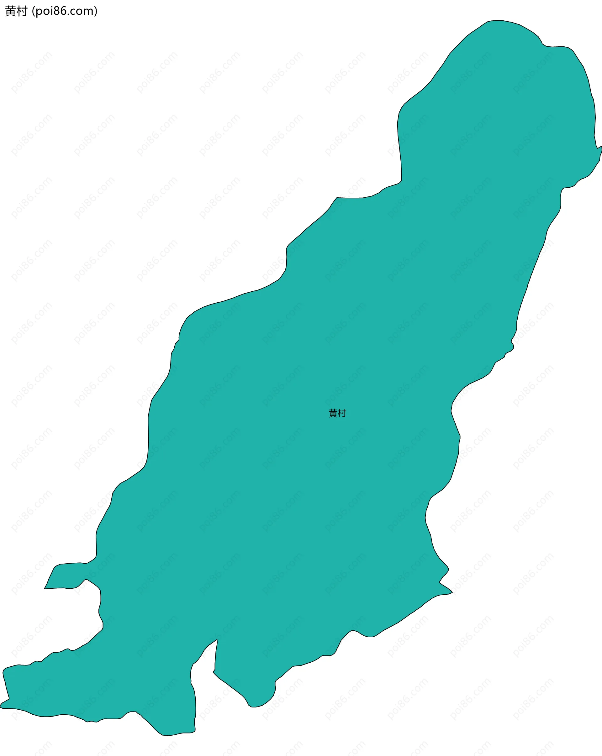 黄村边界地图