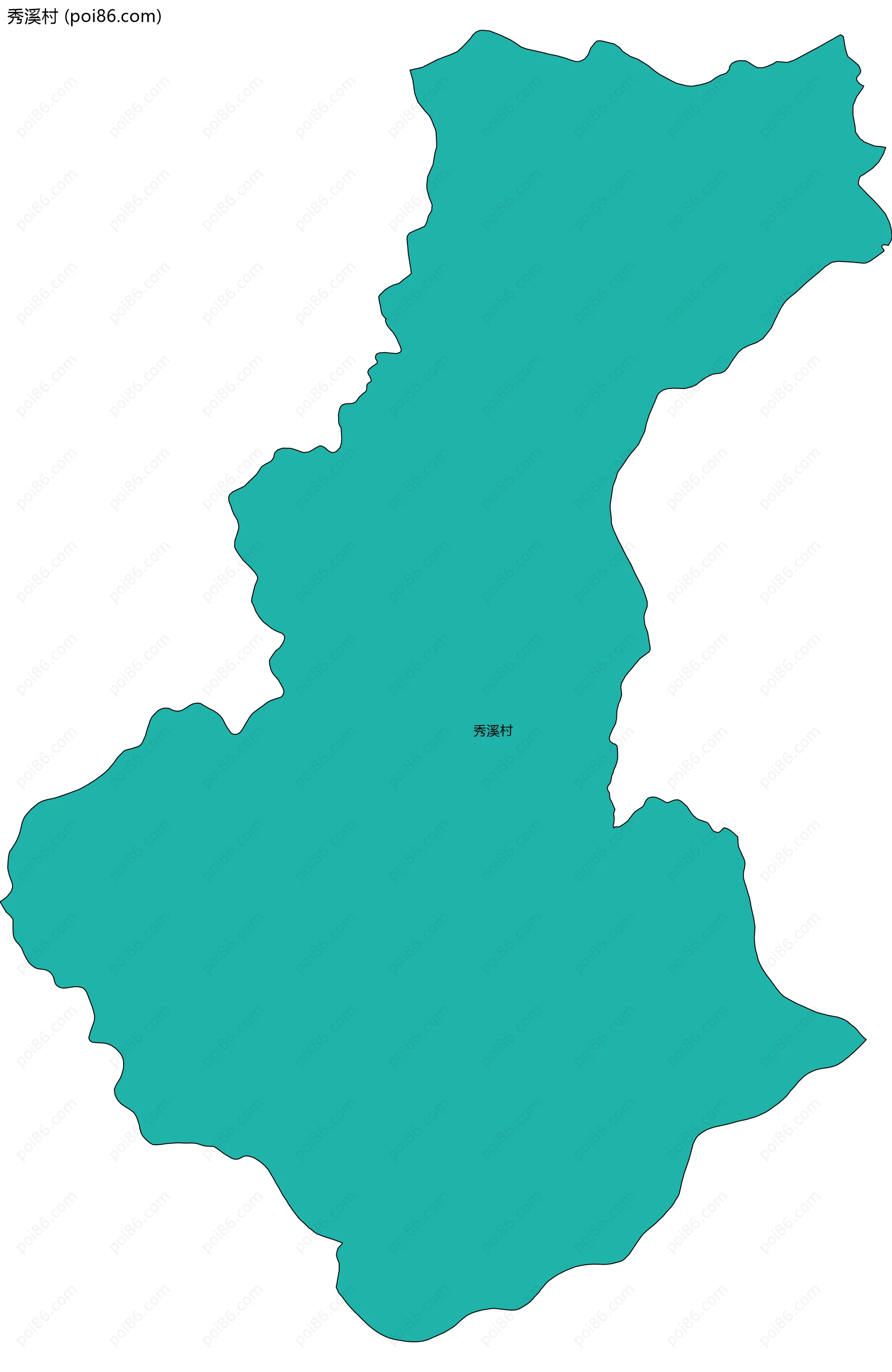 秀溪村边界地图