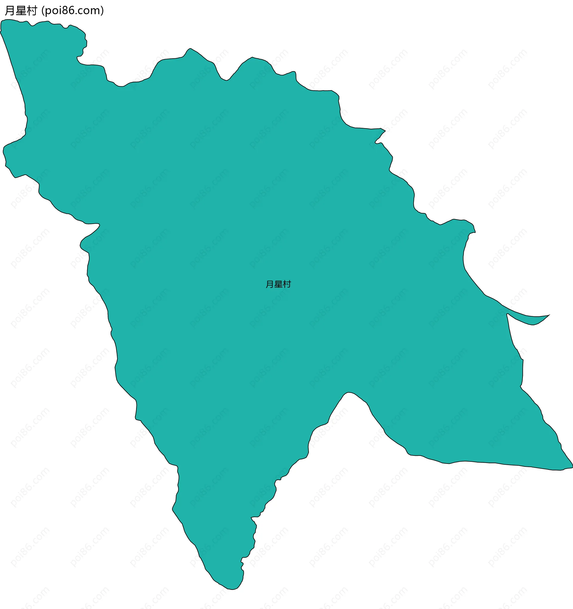 月星村边界地图