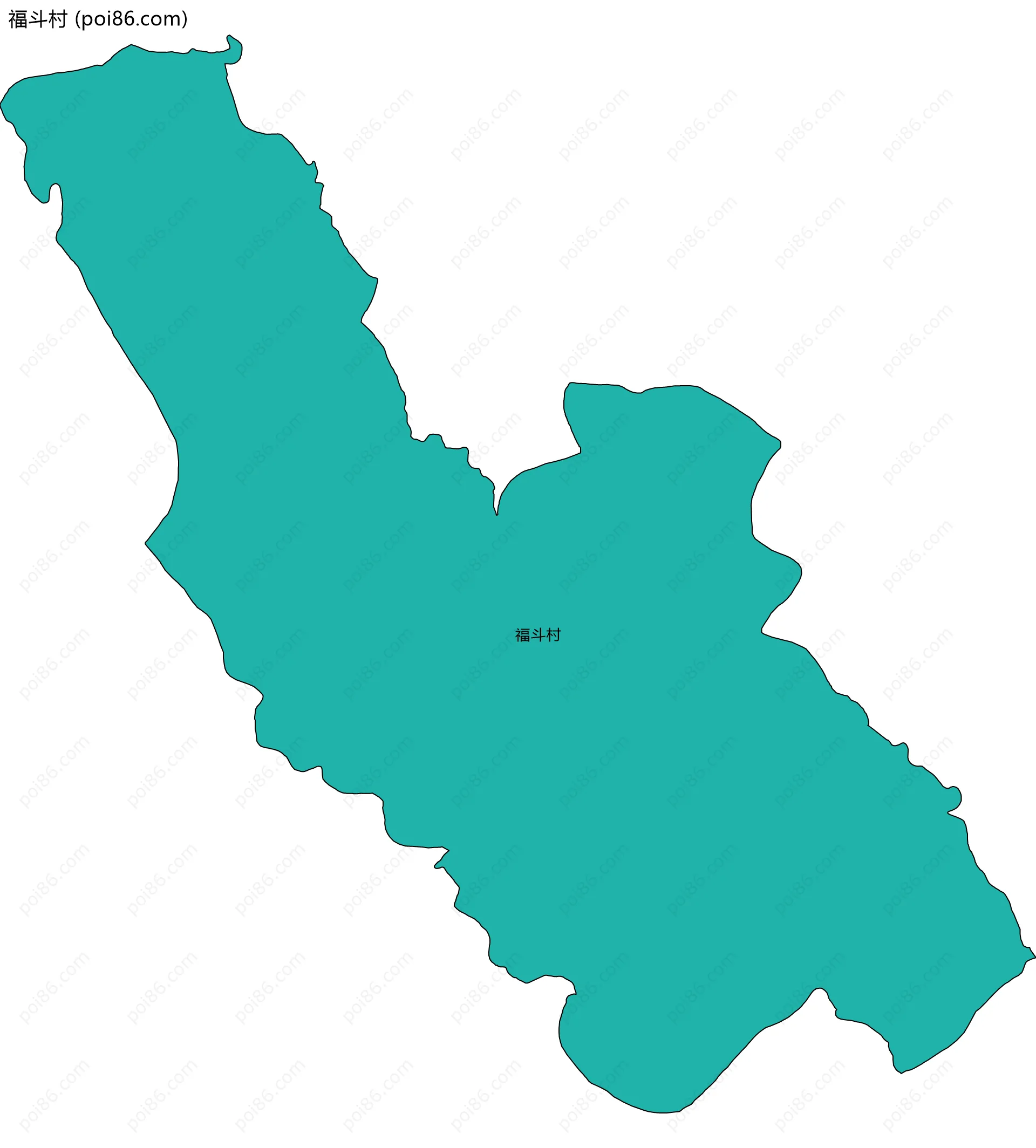 福斗村边界地图