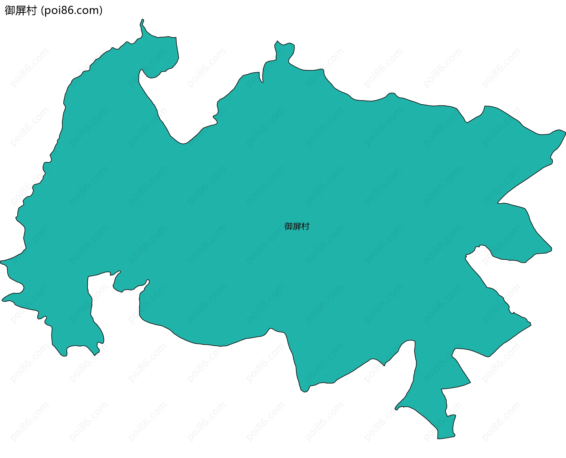 御屏村边界地图