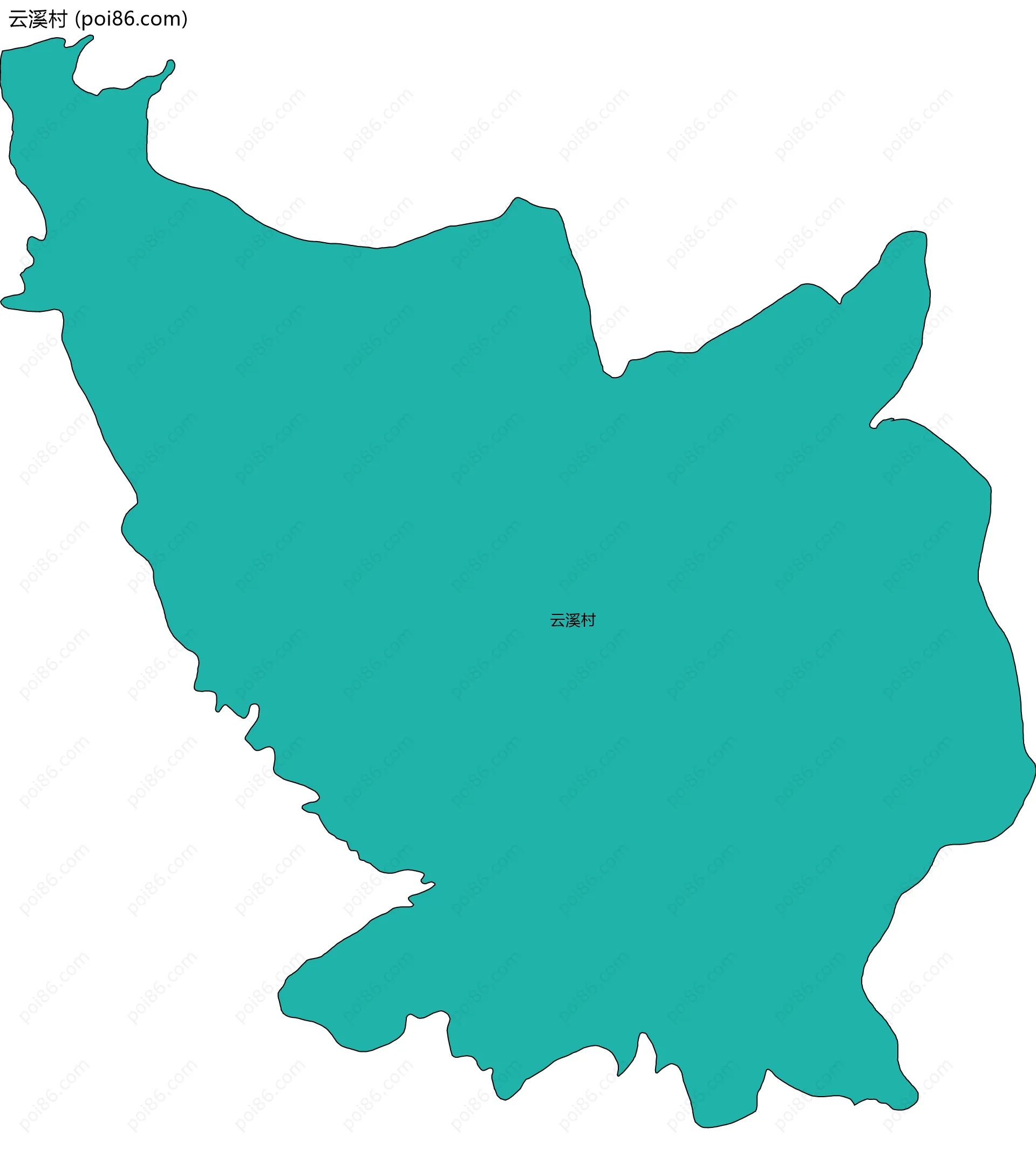 云溪村边界地图