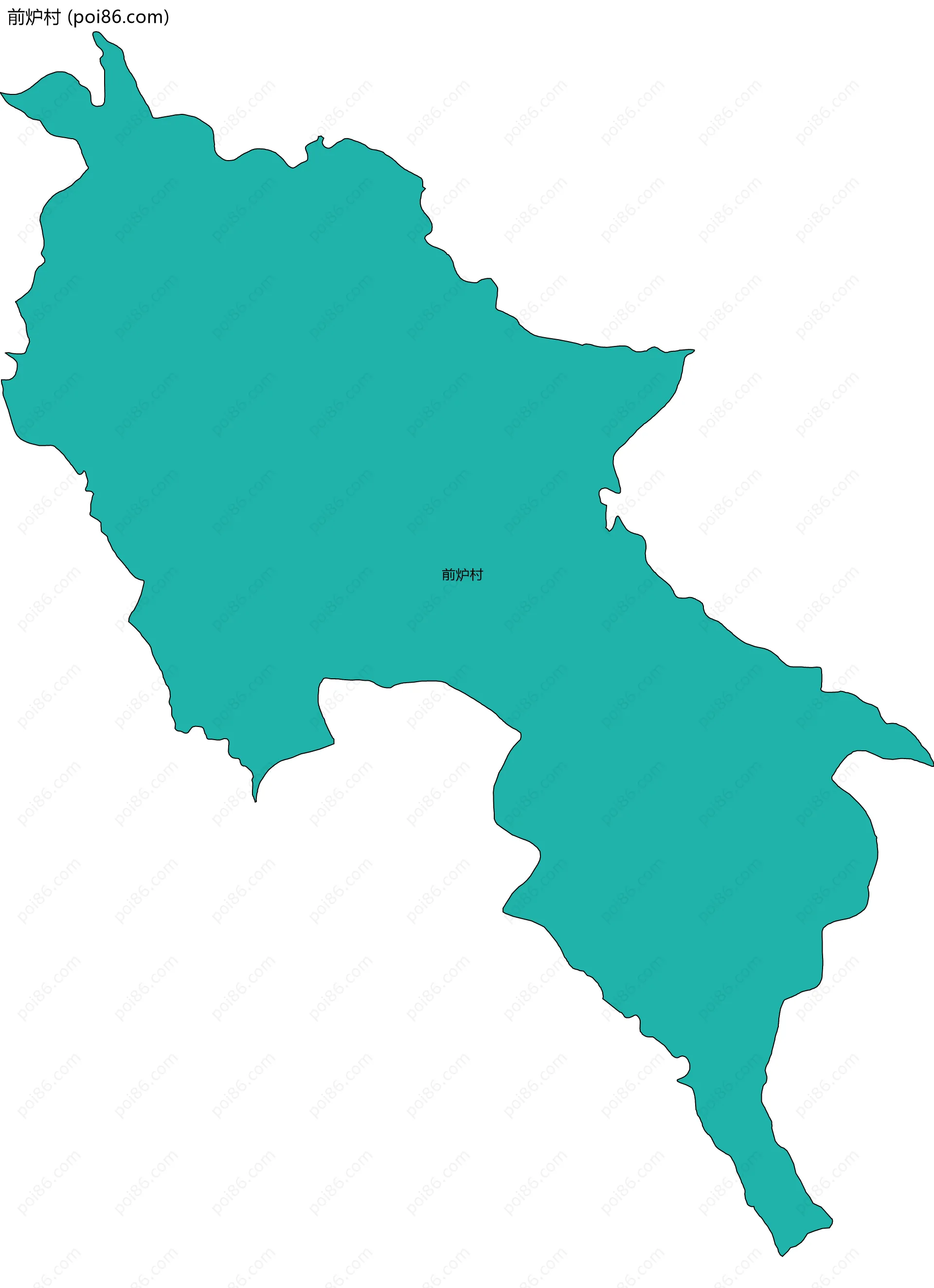 前炉村边界地图