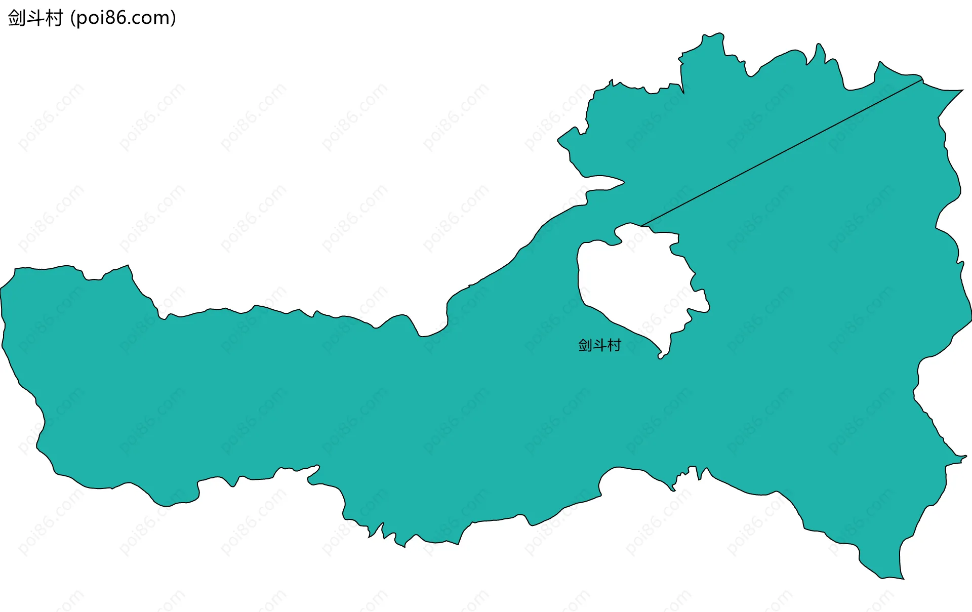 剑斗村边界地图