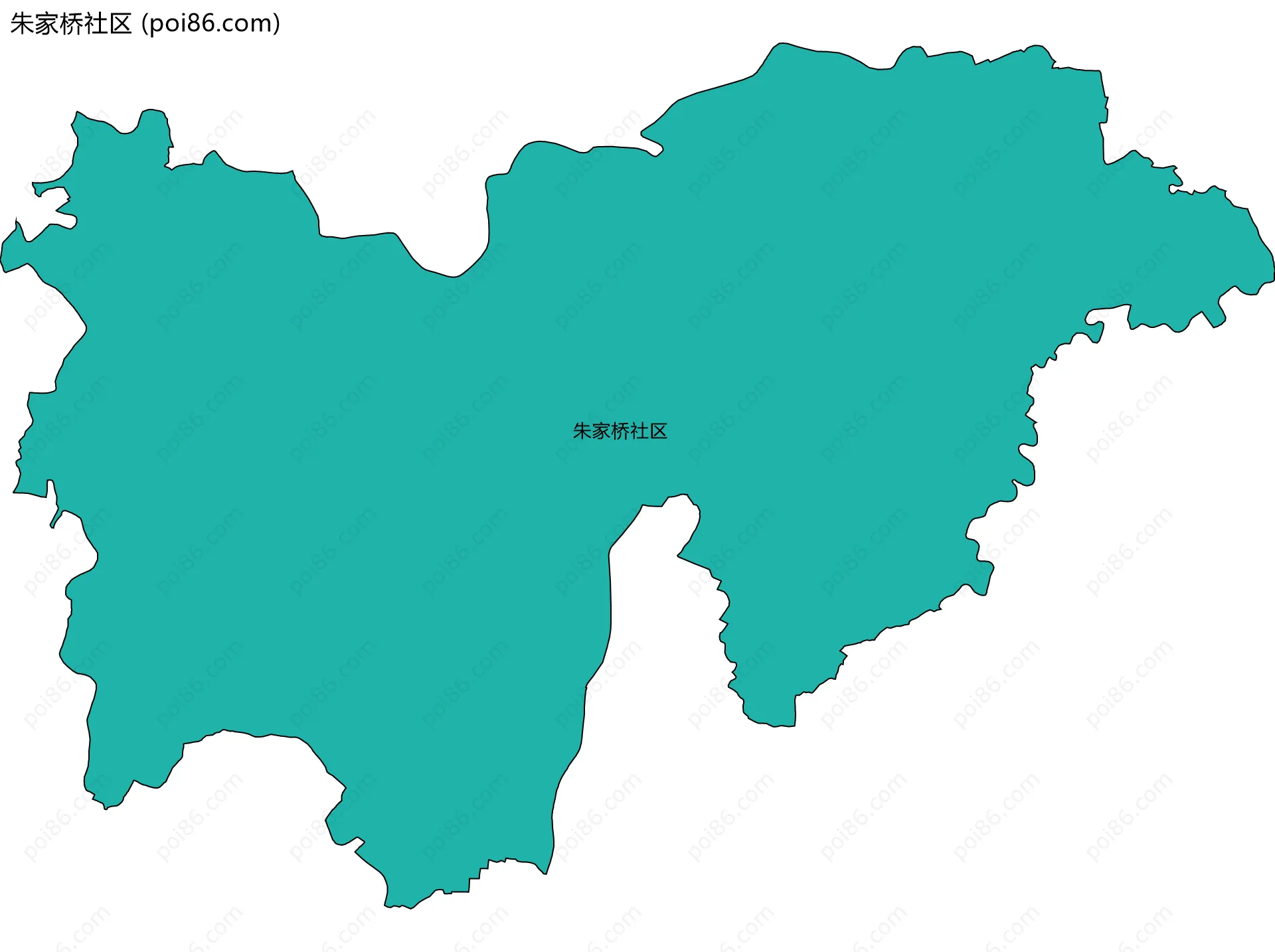 朱家桥社区边界地图