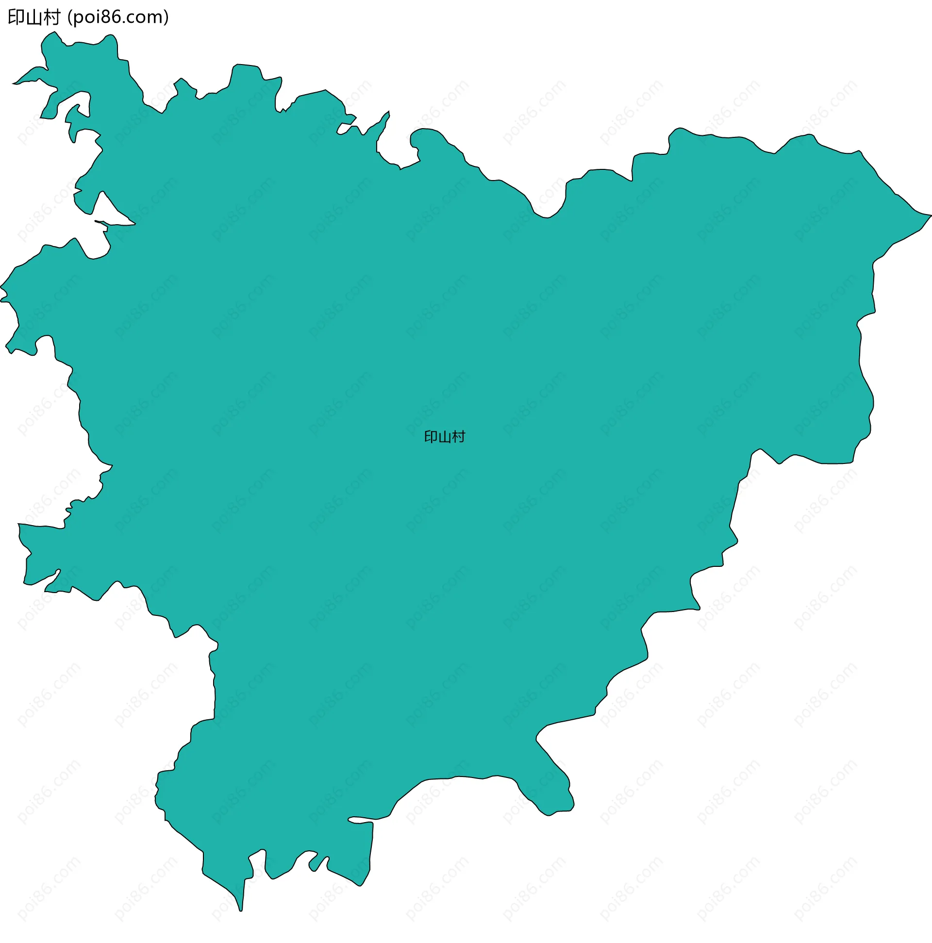 印山村边界地图