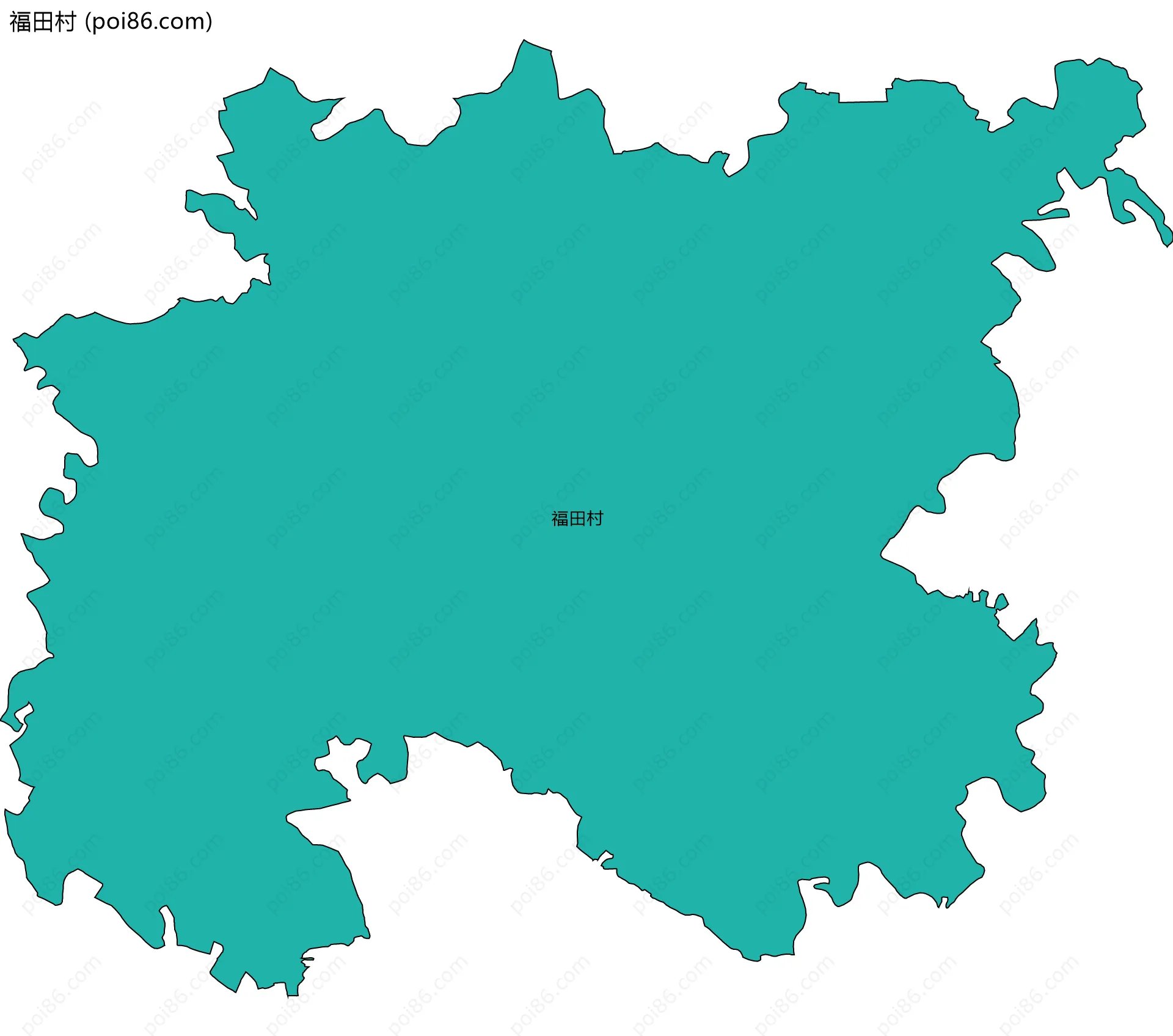 福田村边界地图