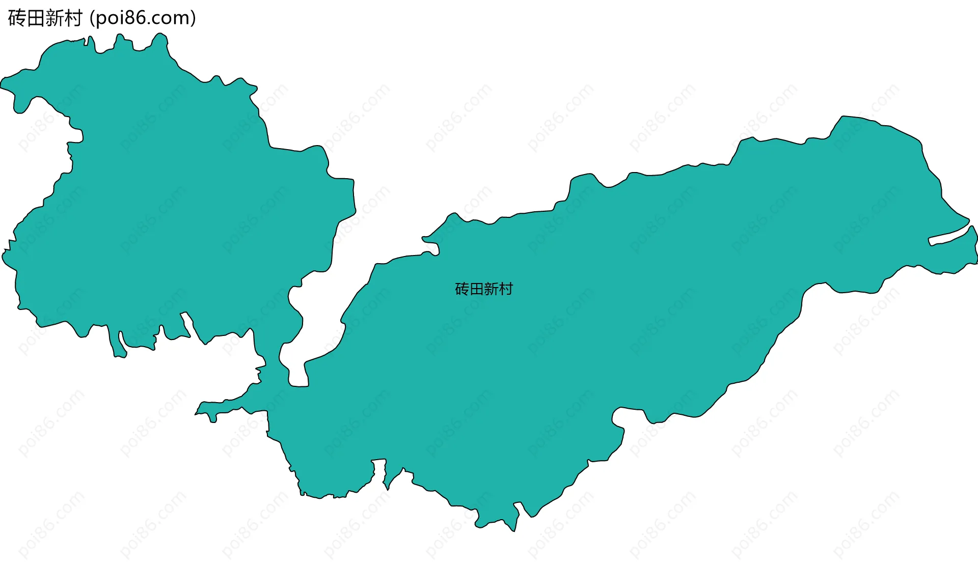 砖田新村边界地图