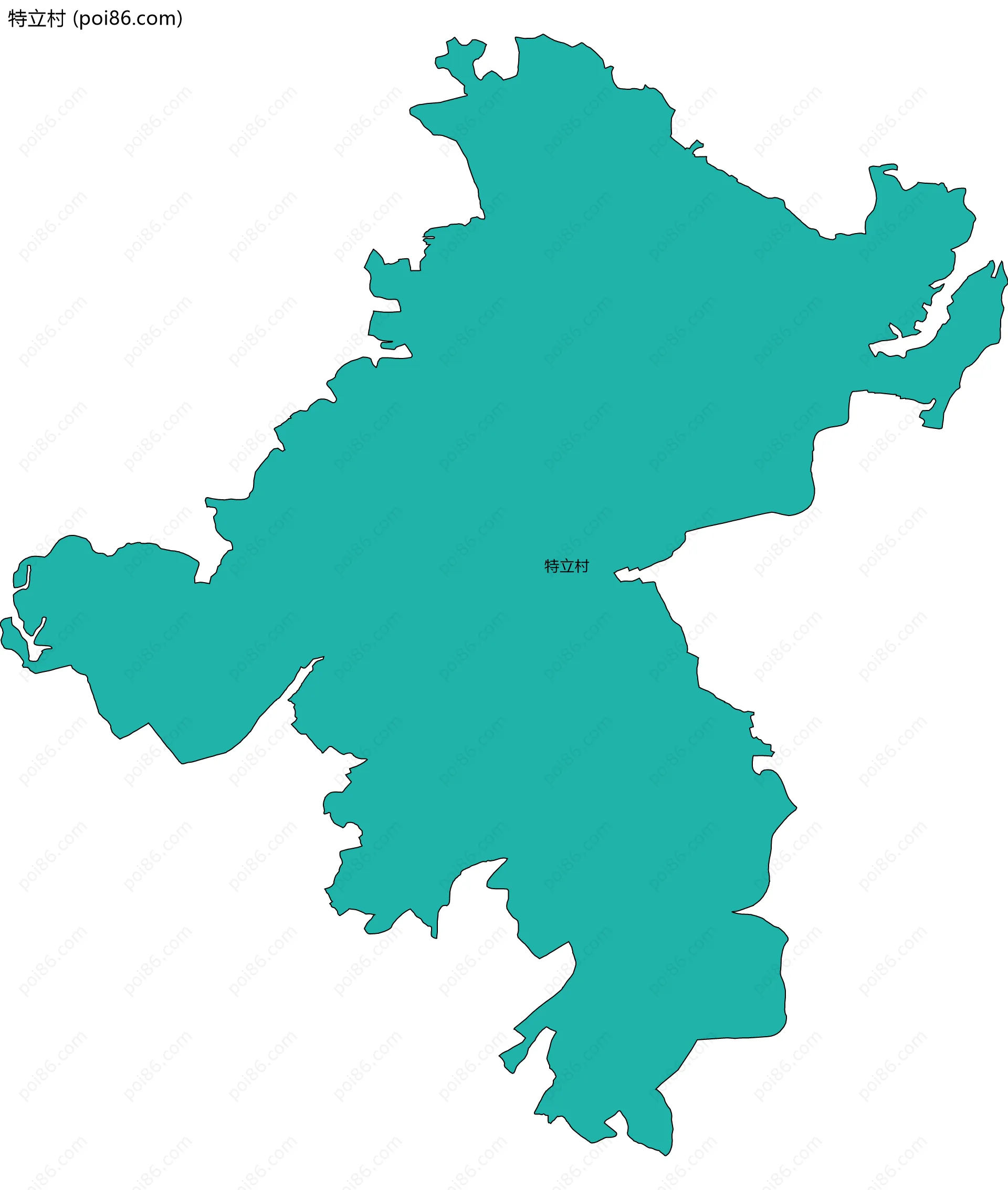 特立村边界地图