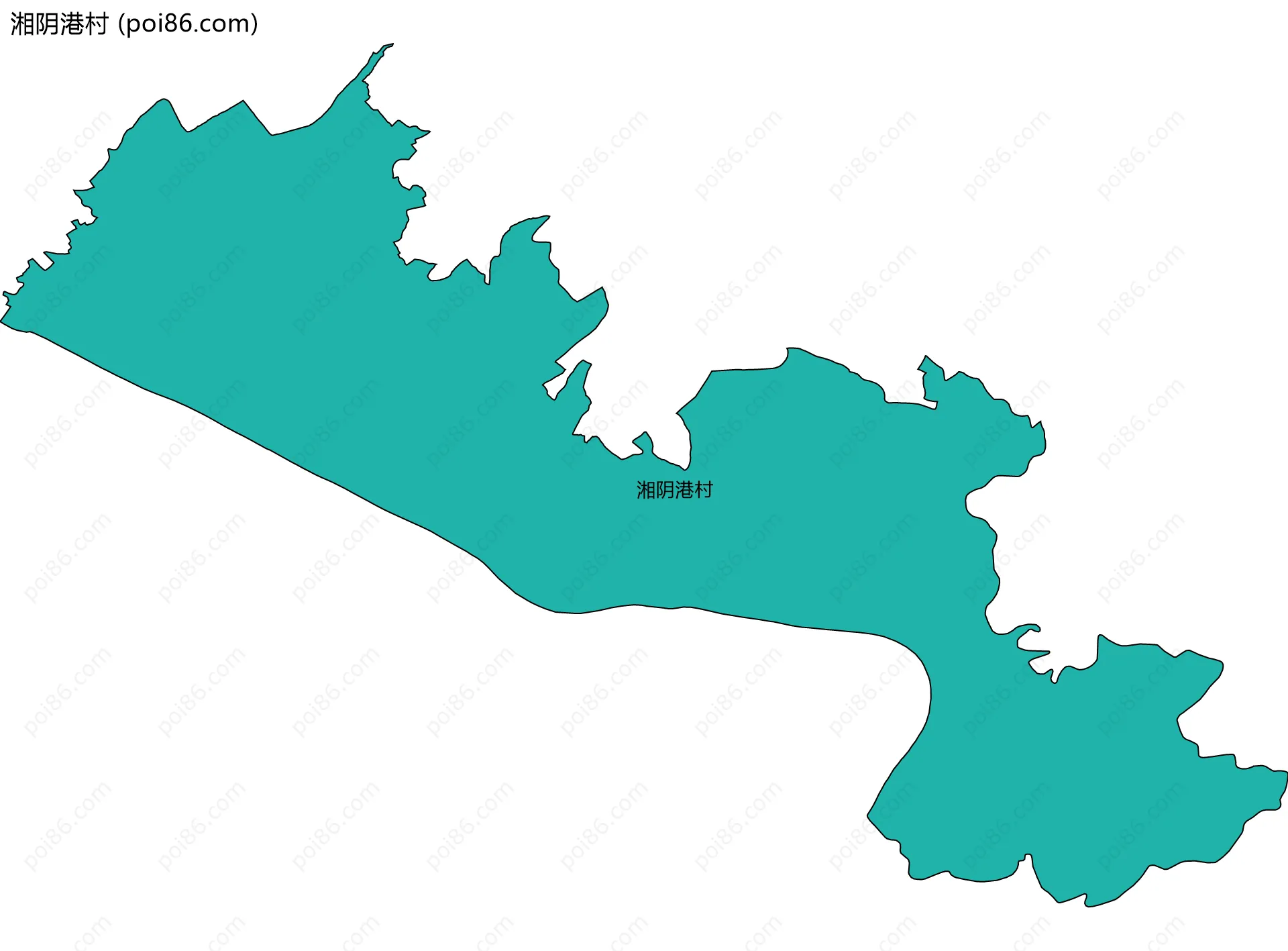 湘阴港村边界地图