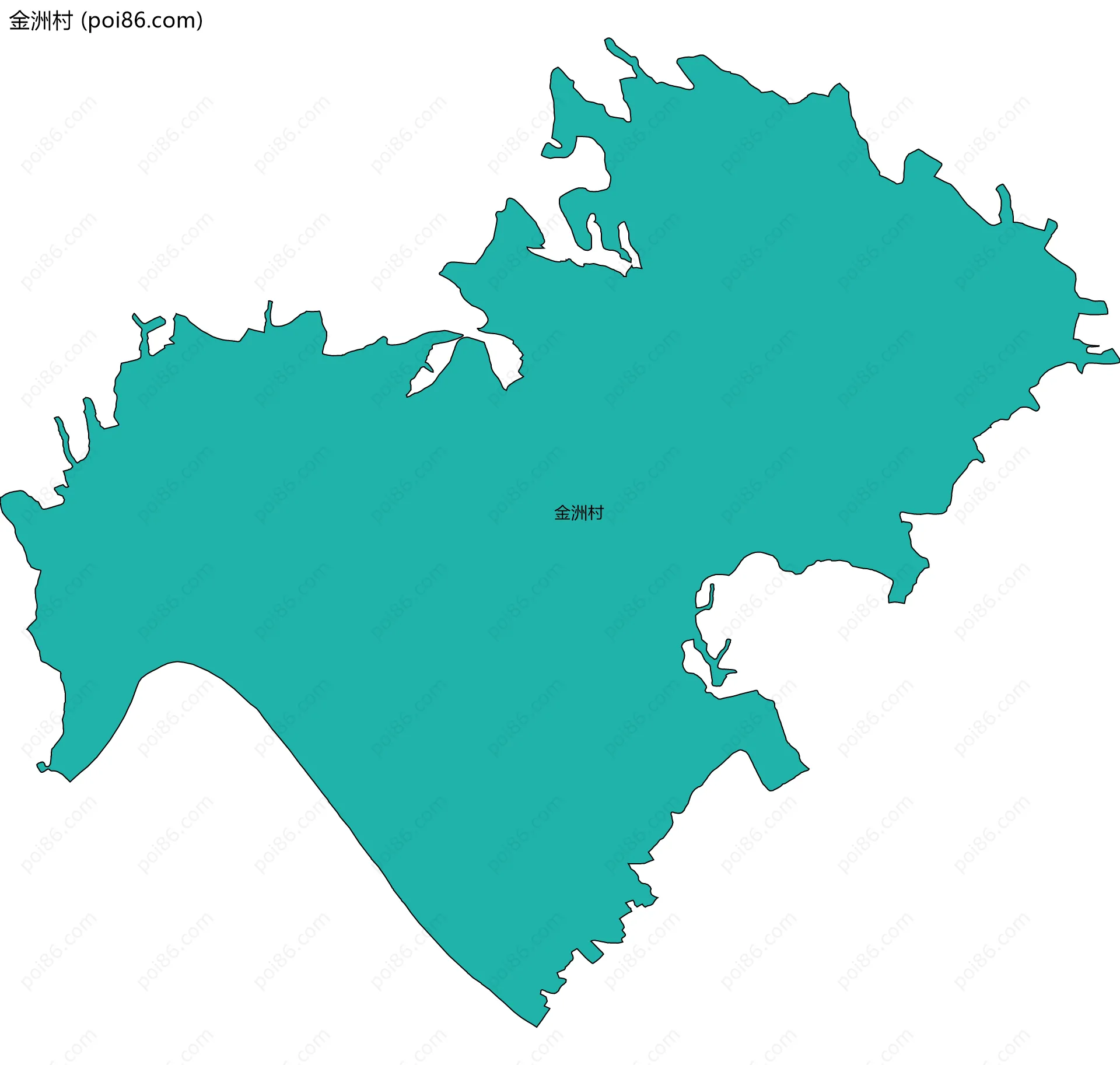 金洲村边界地图