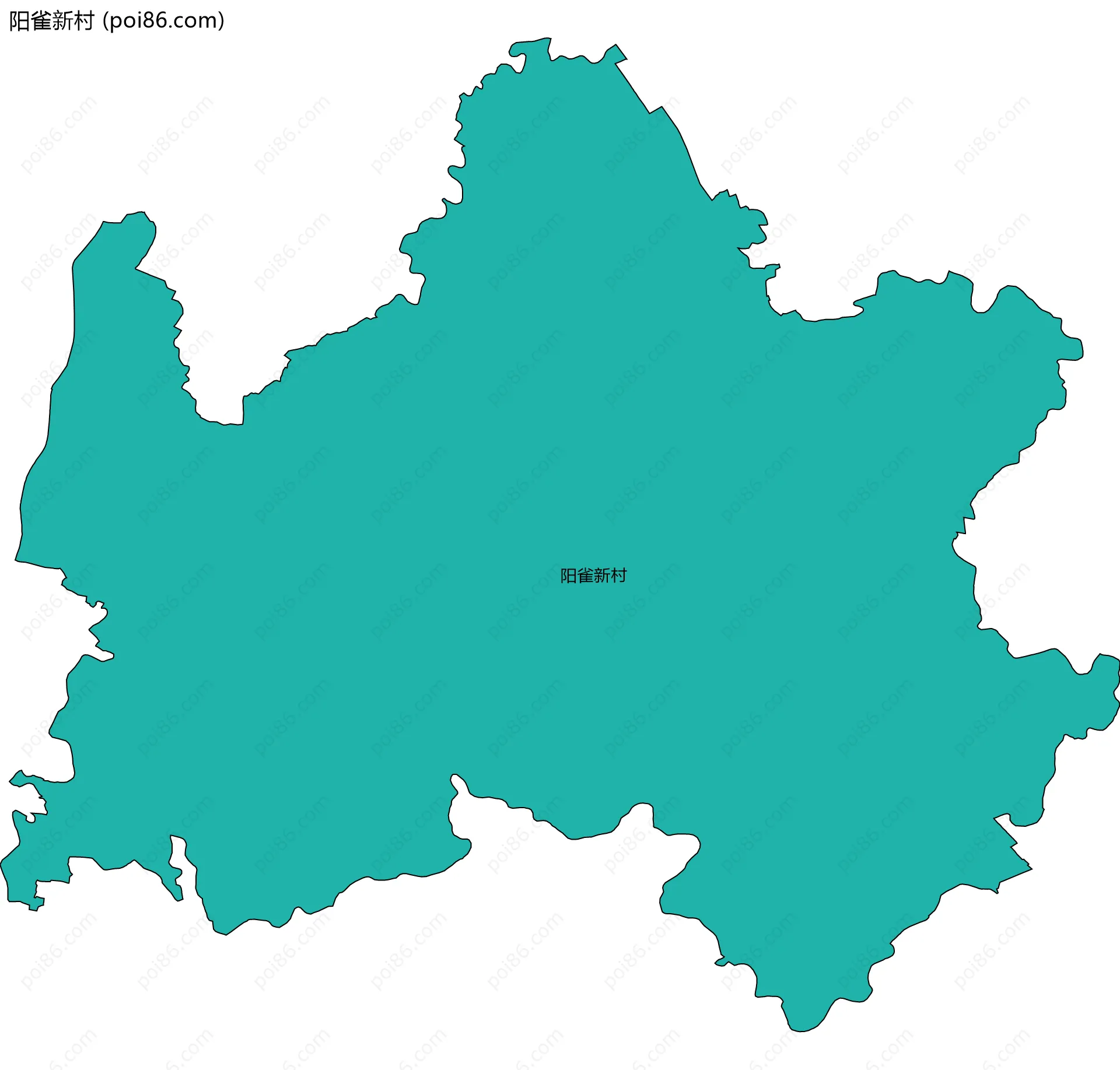 阳雀新村边界地图