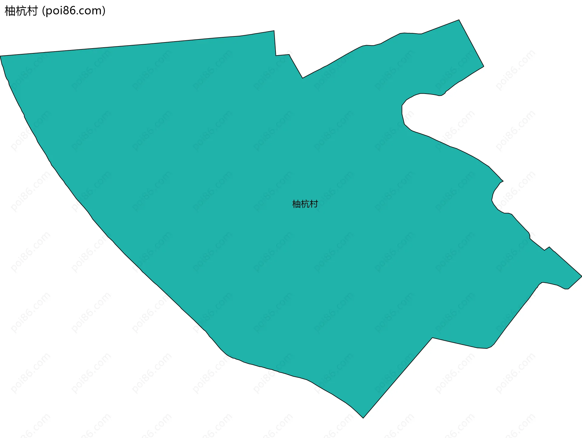 柚杭村边界地图