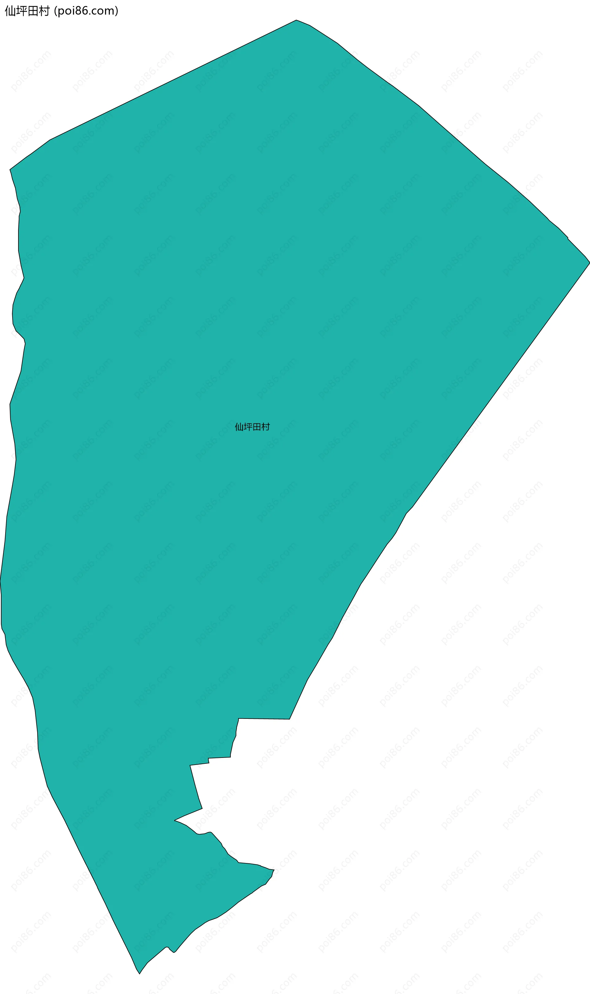 仙坪田村边界地图